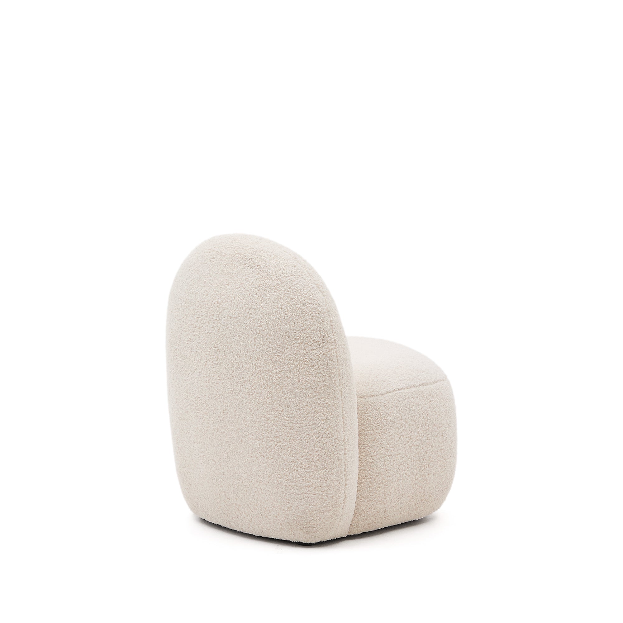 Bucky child’s armchair in white bouclé FSC 100% - Product Image