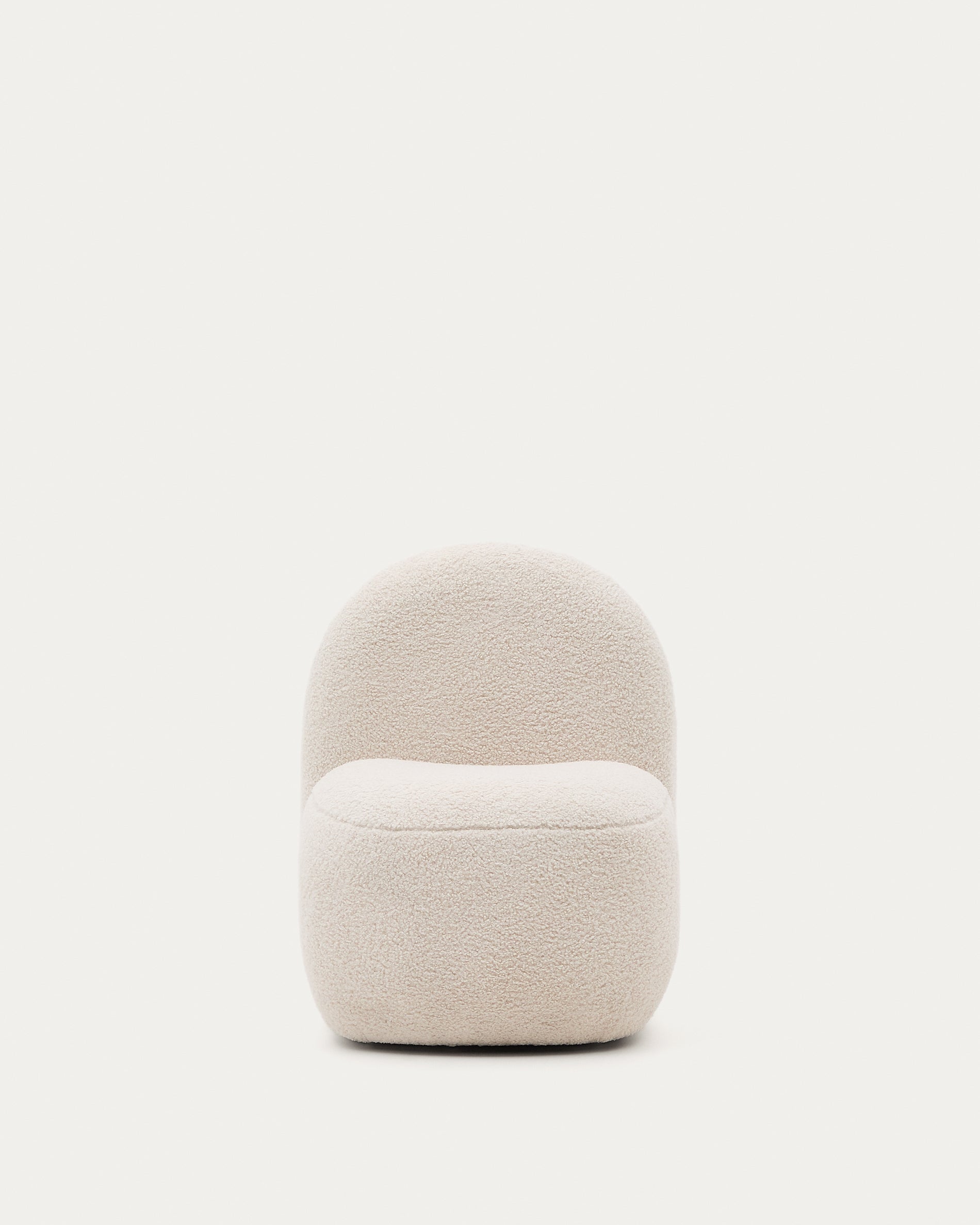 Bucky child’s armchair in white bouclé FSC 100% - Product View