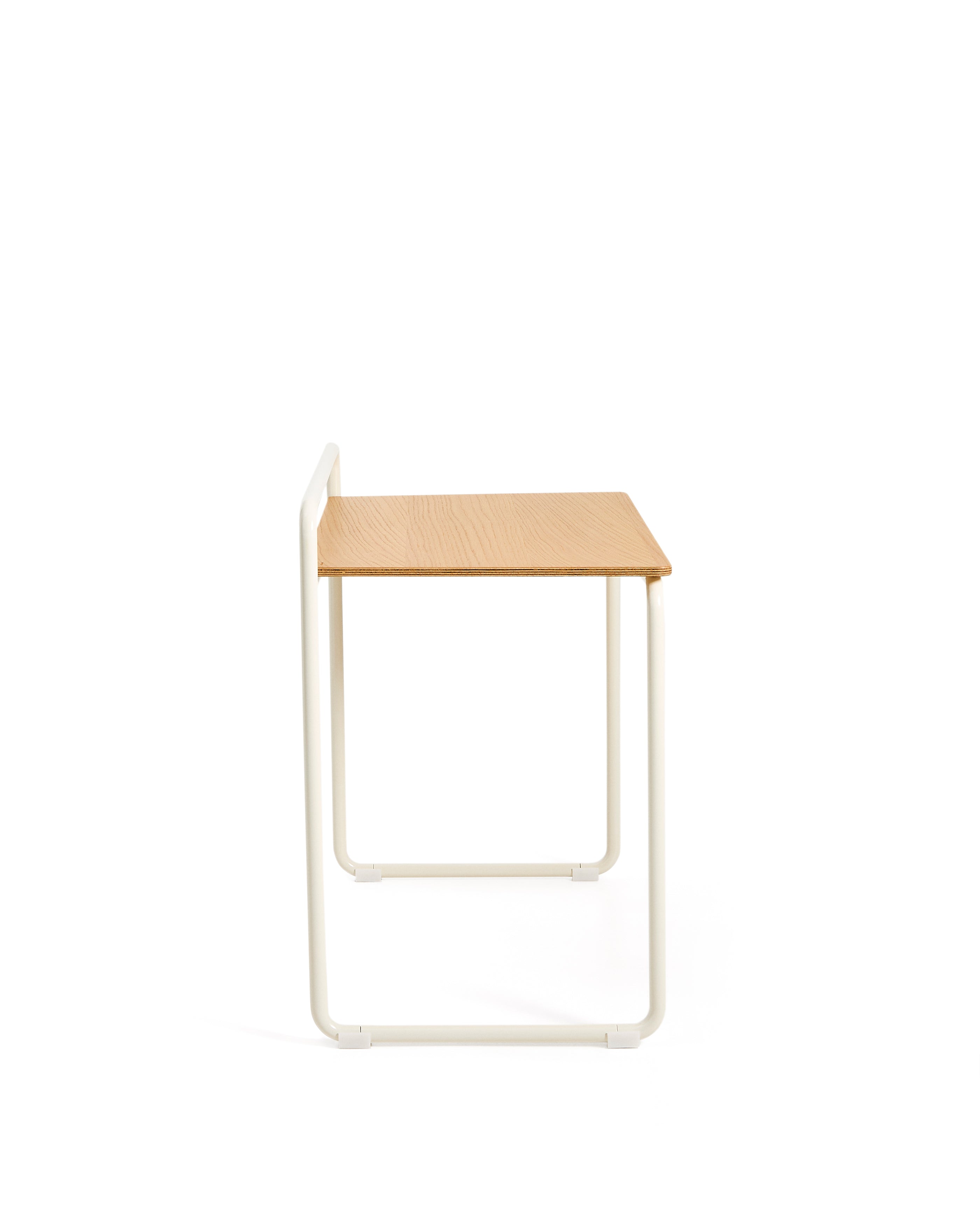 Tinn ash veneer desk with a beige metal structure, 82 x 45 cm - Product Image