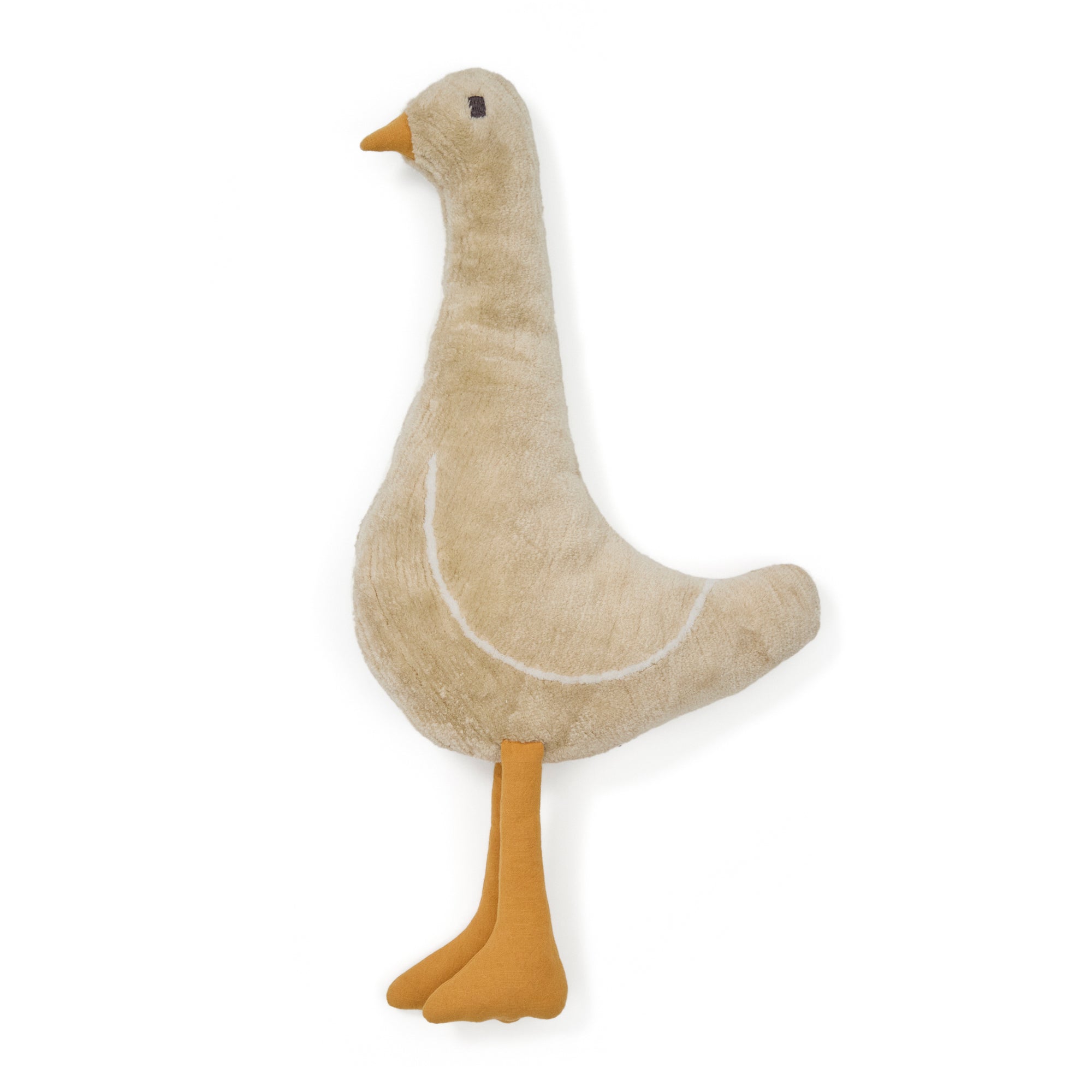 Milu beige, goose-shaped, cotton cushion, 50 cm - Product Image