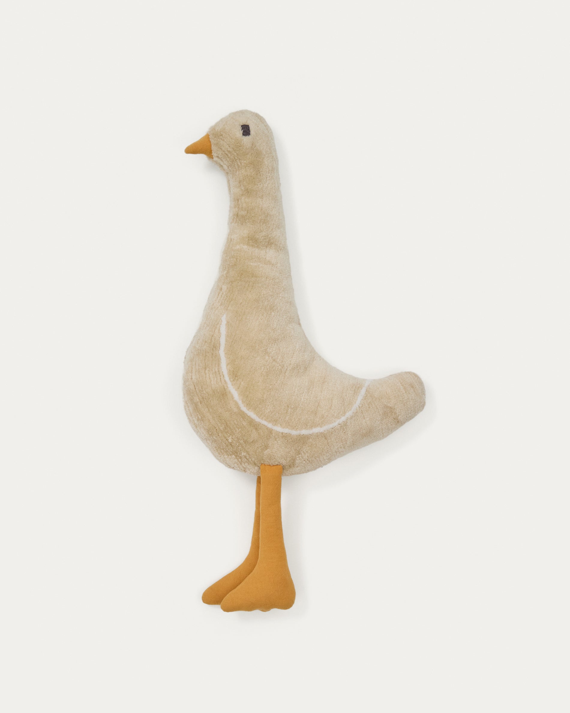 Milu beige, goose-shaped, cotton cushion, 50 cm - Product View
