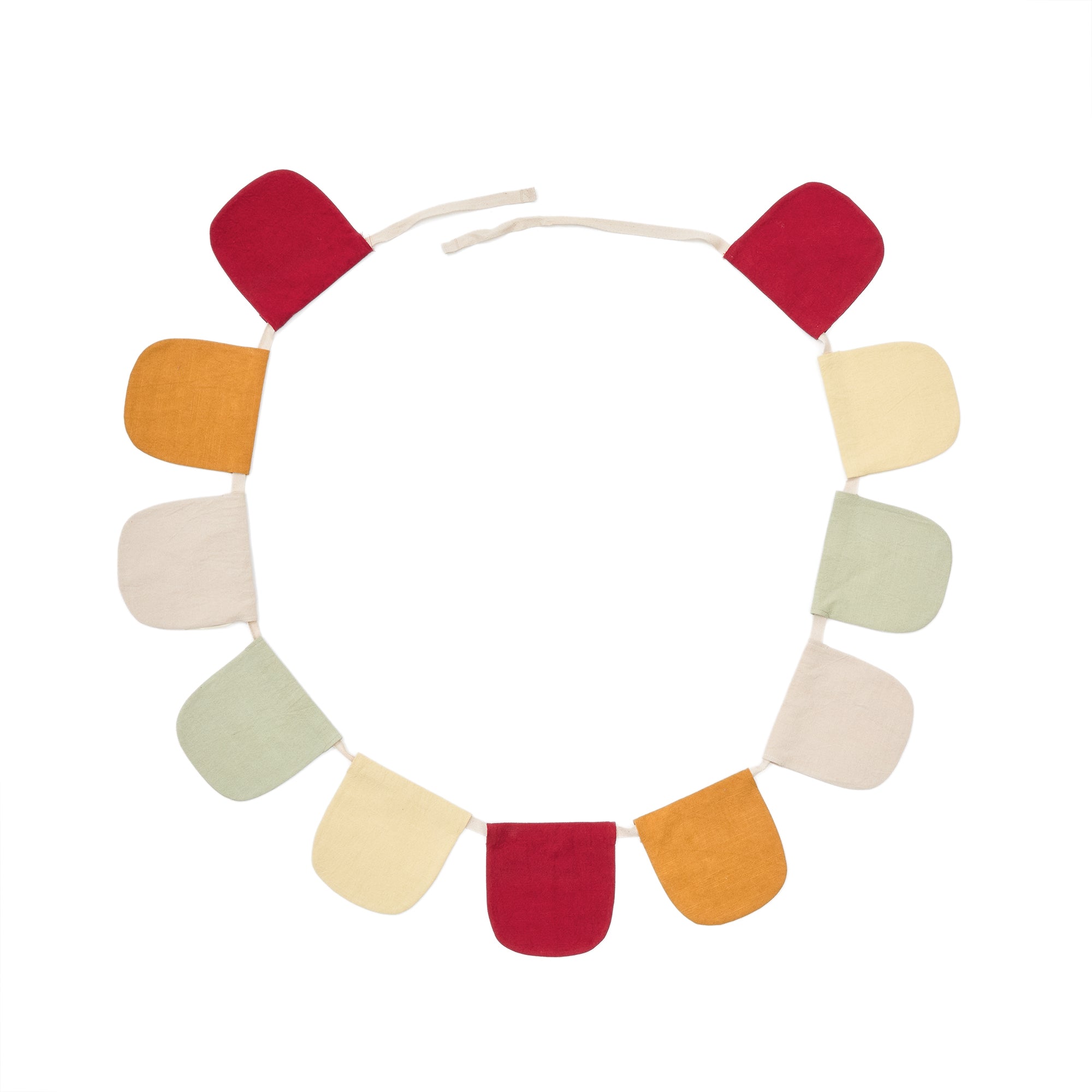 Betia 100% cotton, multi-coloured bunting garland, 250 cm - Product Image