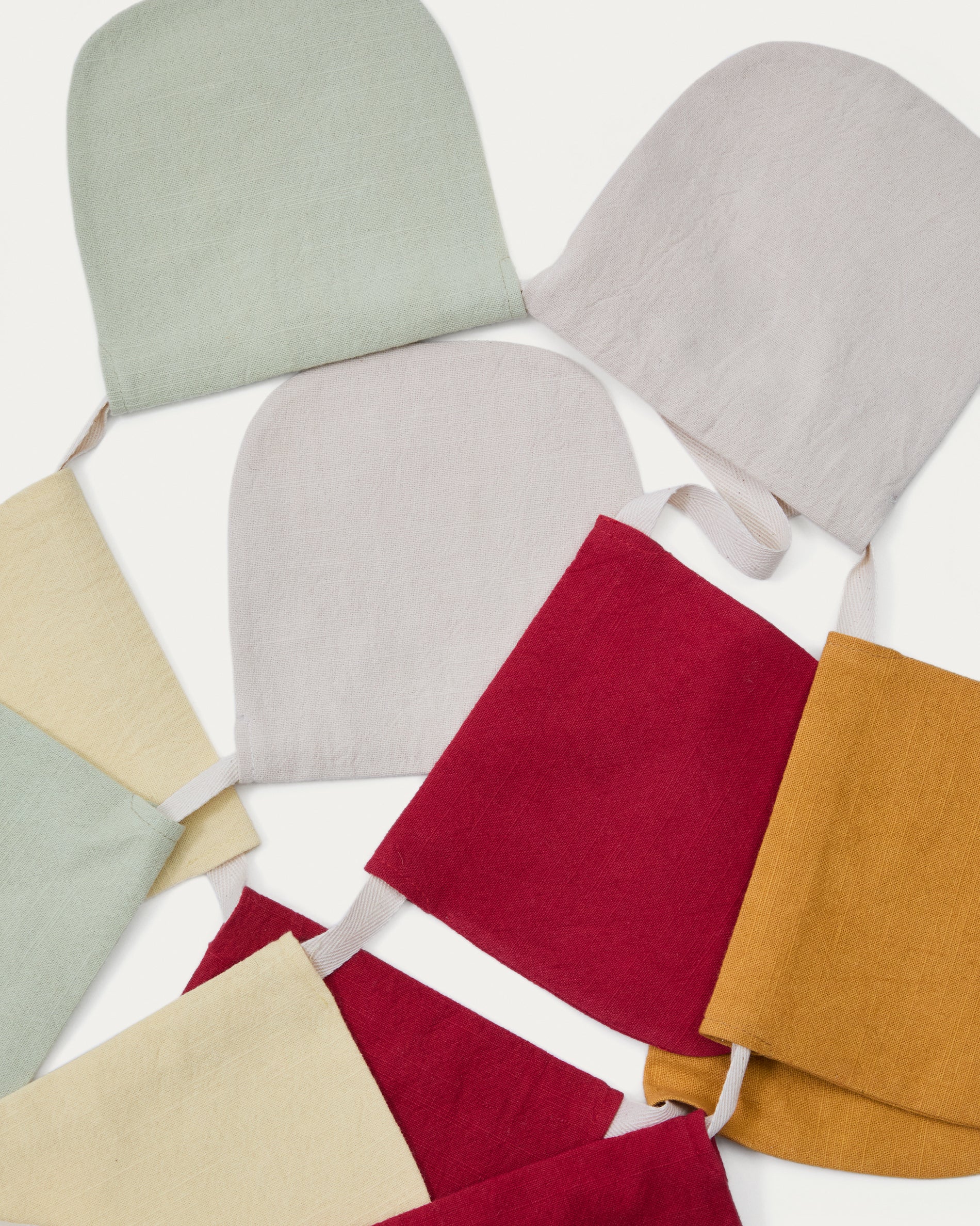 Betia 100% cotton, multi-coloured bunting garland, 250 cm - Detail