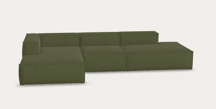 Egyedi Blok kanapé - Lincoln Dark green