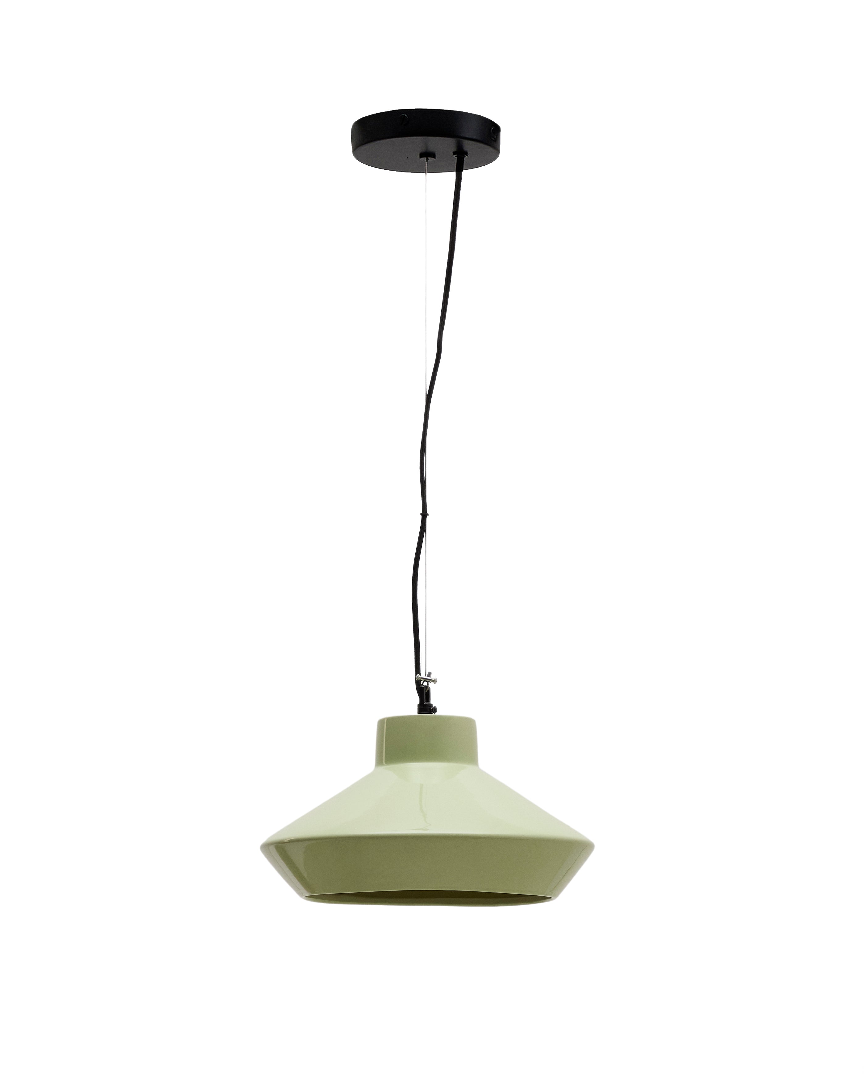 Portol green ceramic ceiling lamp - Product Image