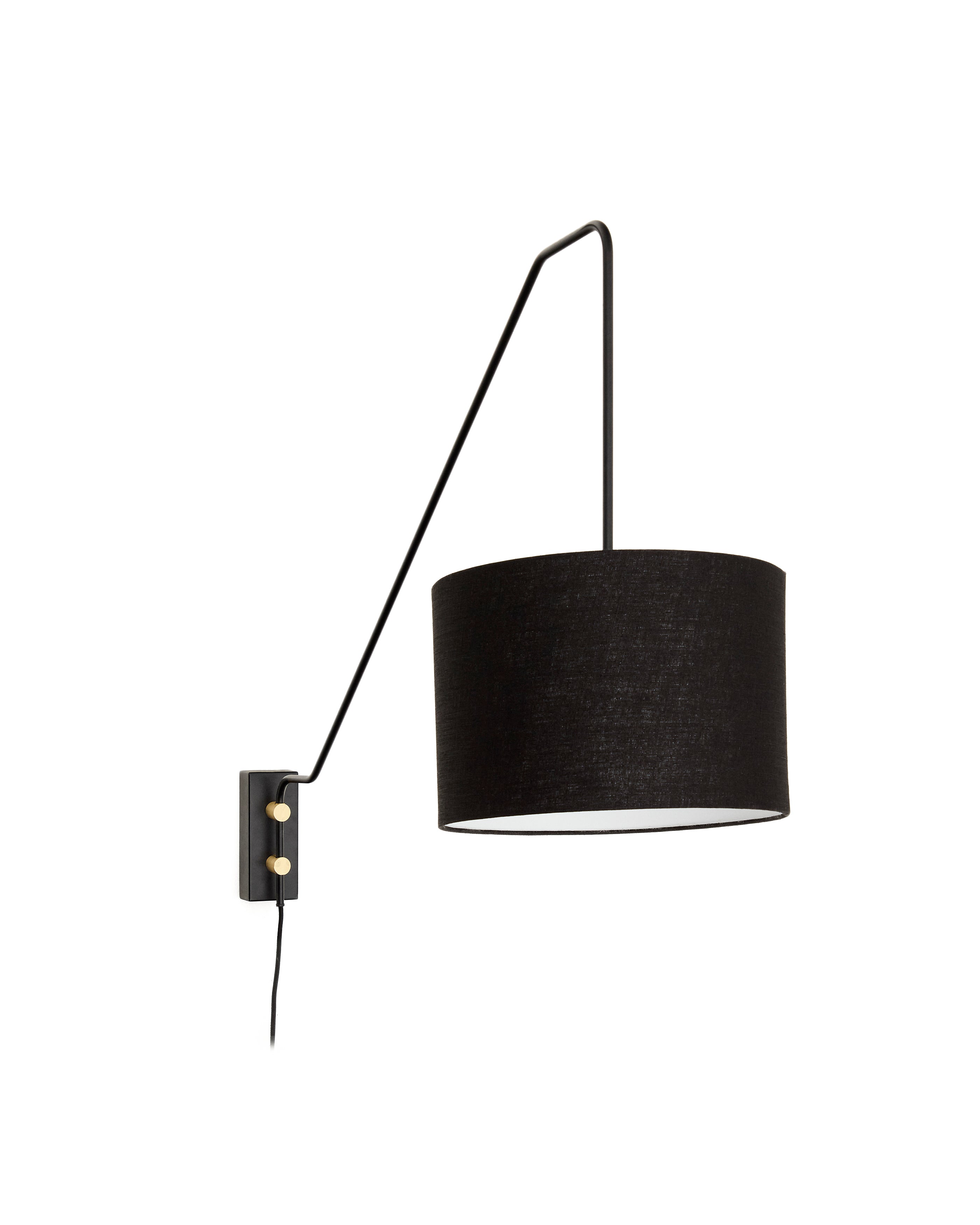 Jex wall lamp made of black painted metal - Product Image