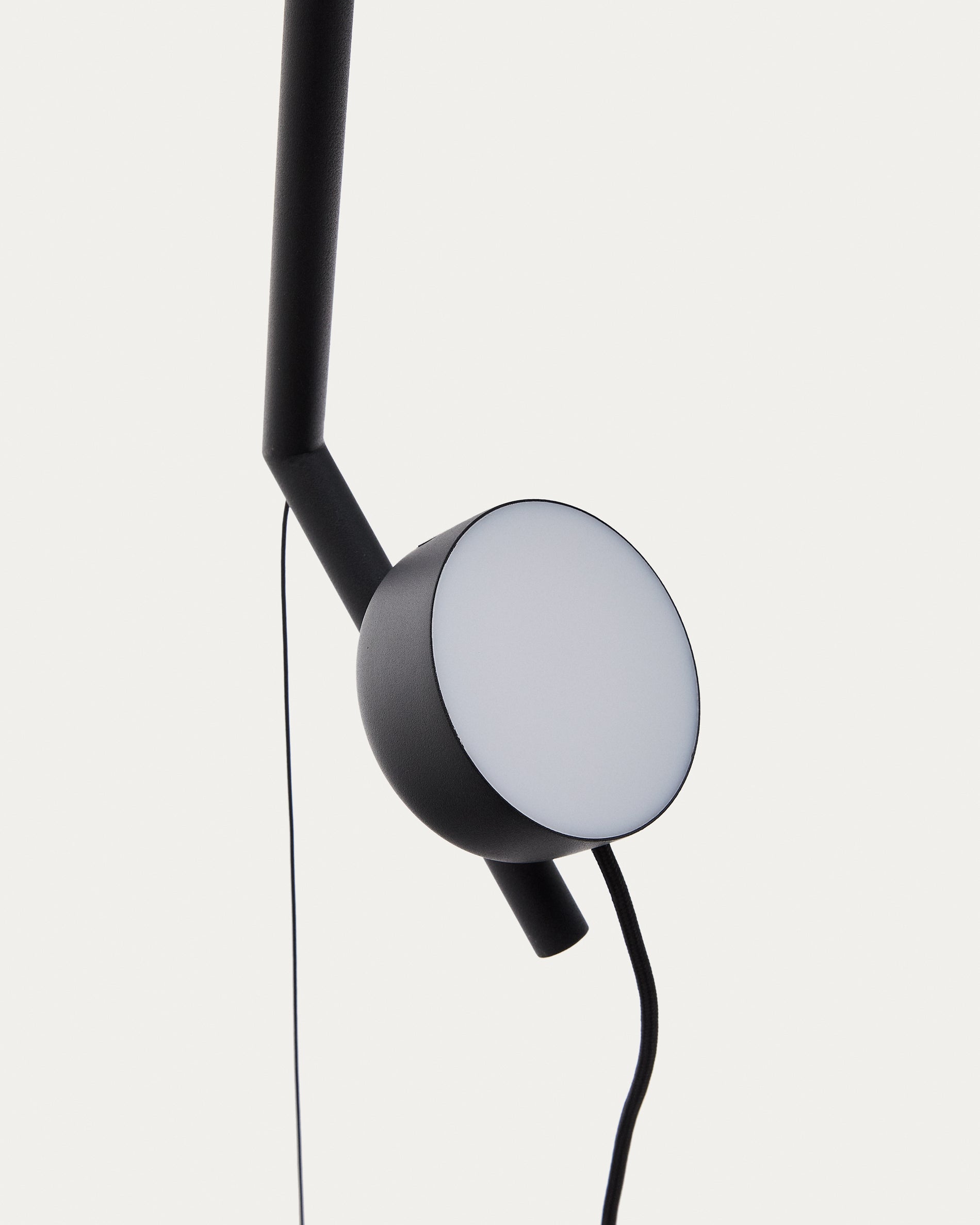 Orey black metal lamp stand with multi-position reflector