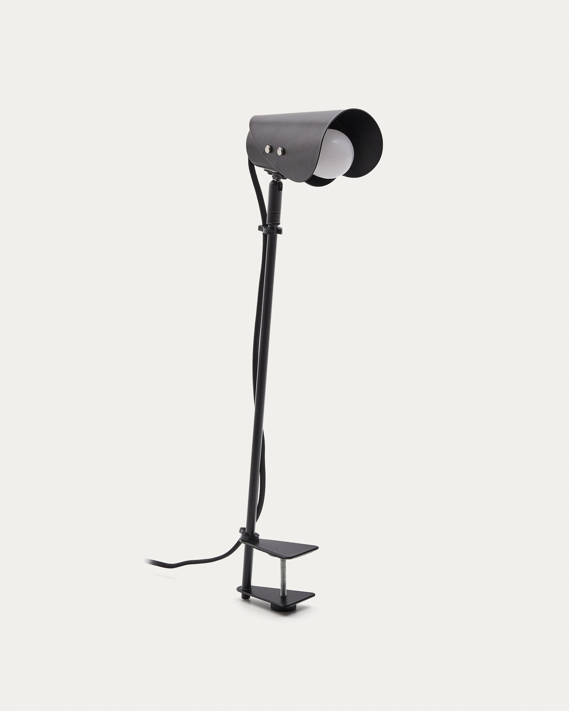 Jula desk lamp with clamp in black metal - Product View