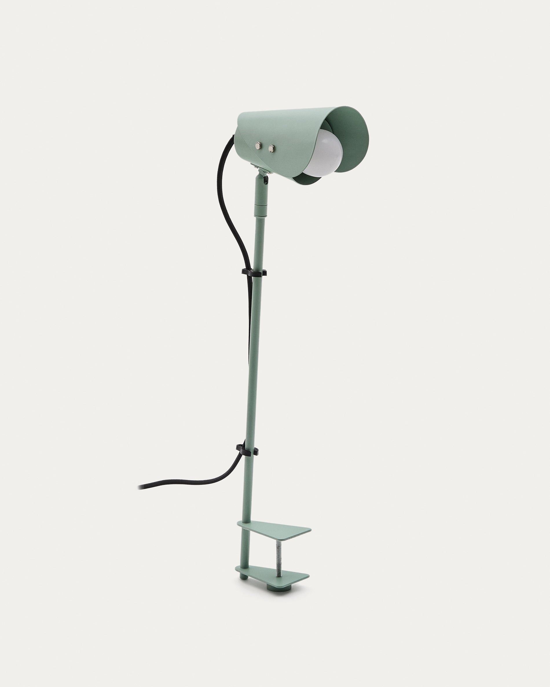 Jula desk lamp with clamp in green metal - Product View
