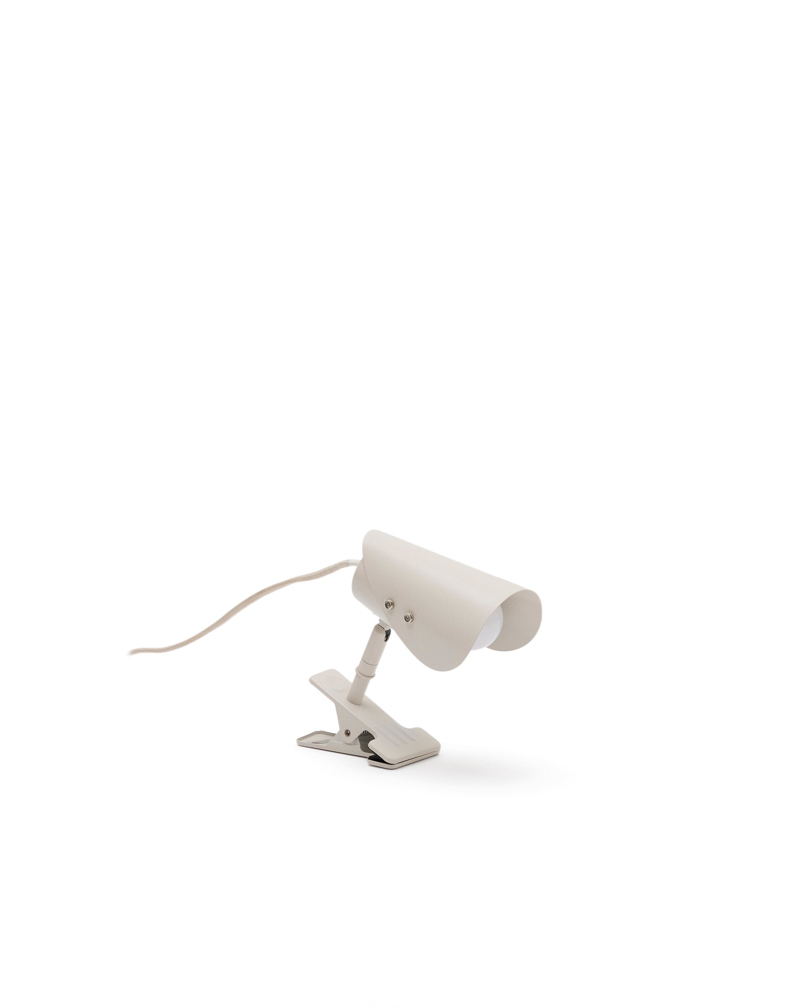Jula small lamp with clamp in grey metal - Product Image