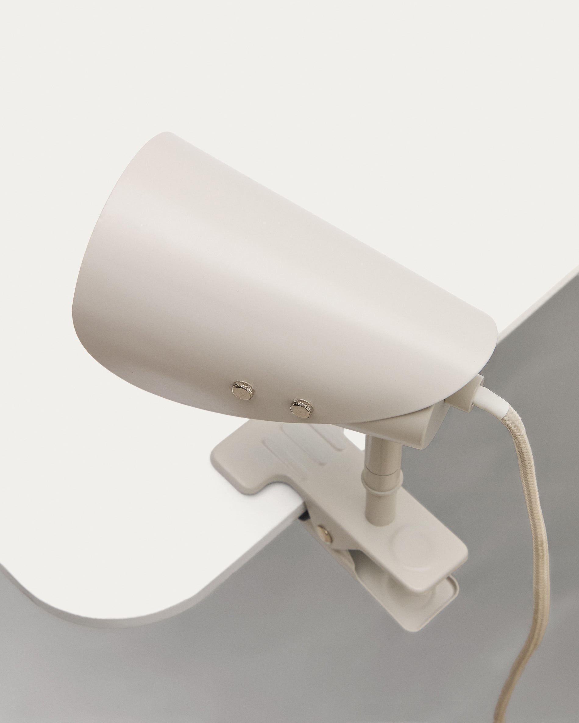 Jula small lamp with clamp in grey metal - Detail