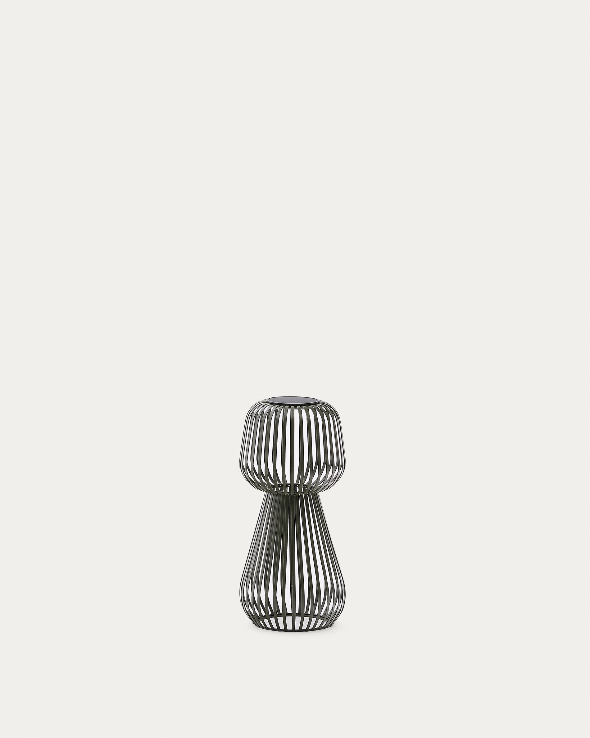 Reiba green metal solar table lamp - Product View