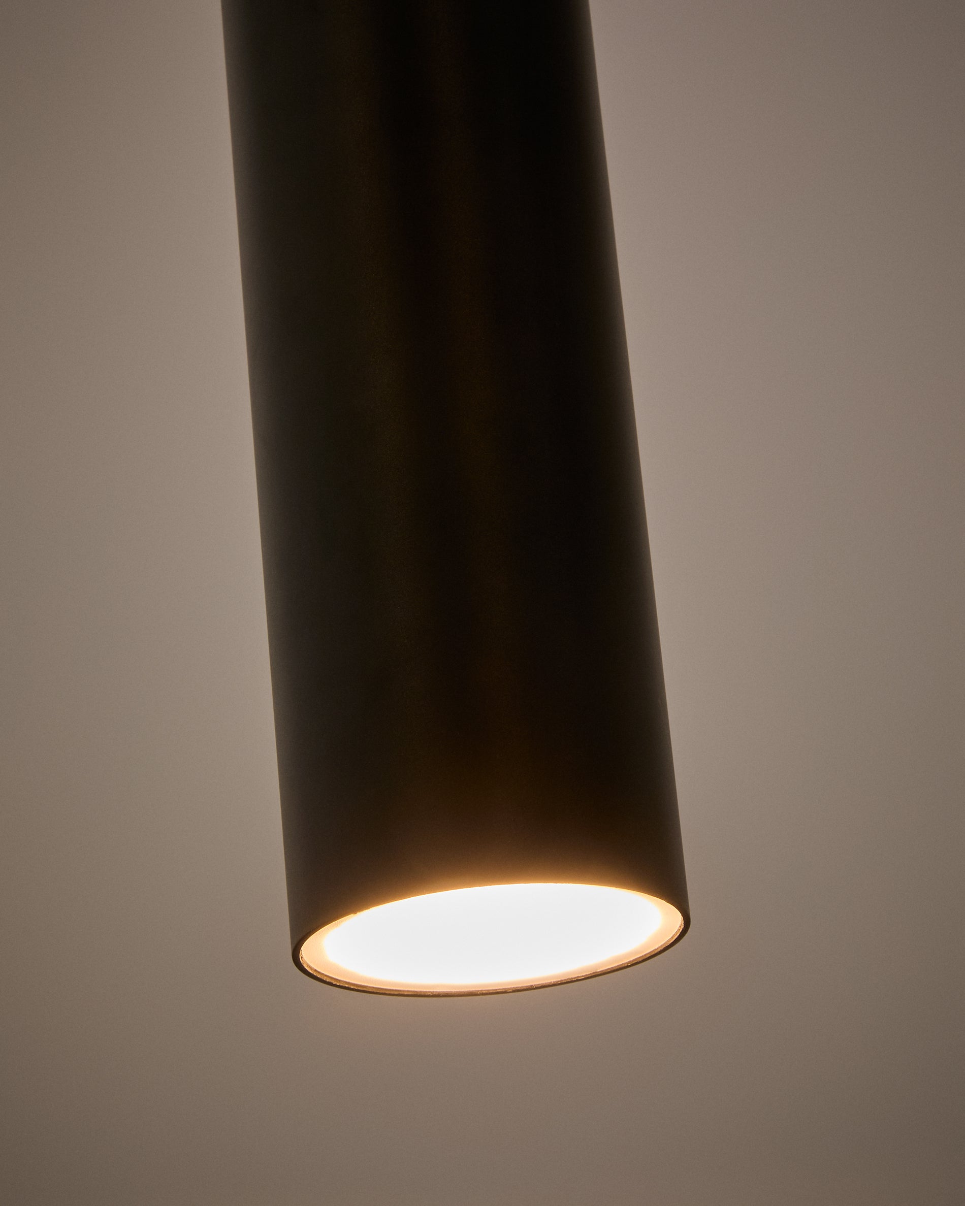 Andia aluminium ceiling lamp with black painted finish - Detail