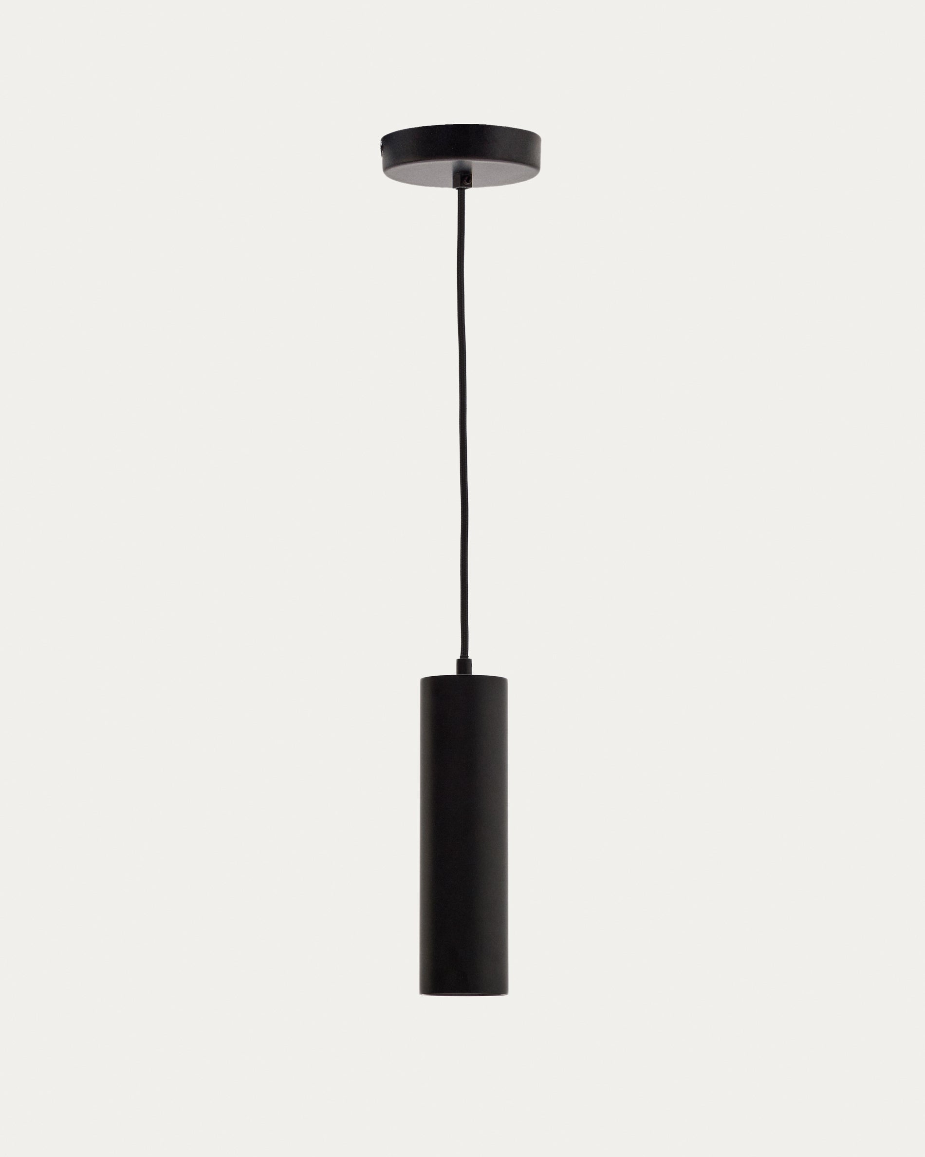 Andia aluminium ceiling lamp with black painted finish - Product View