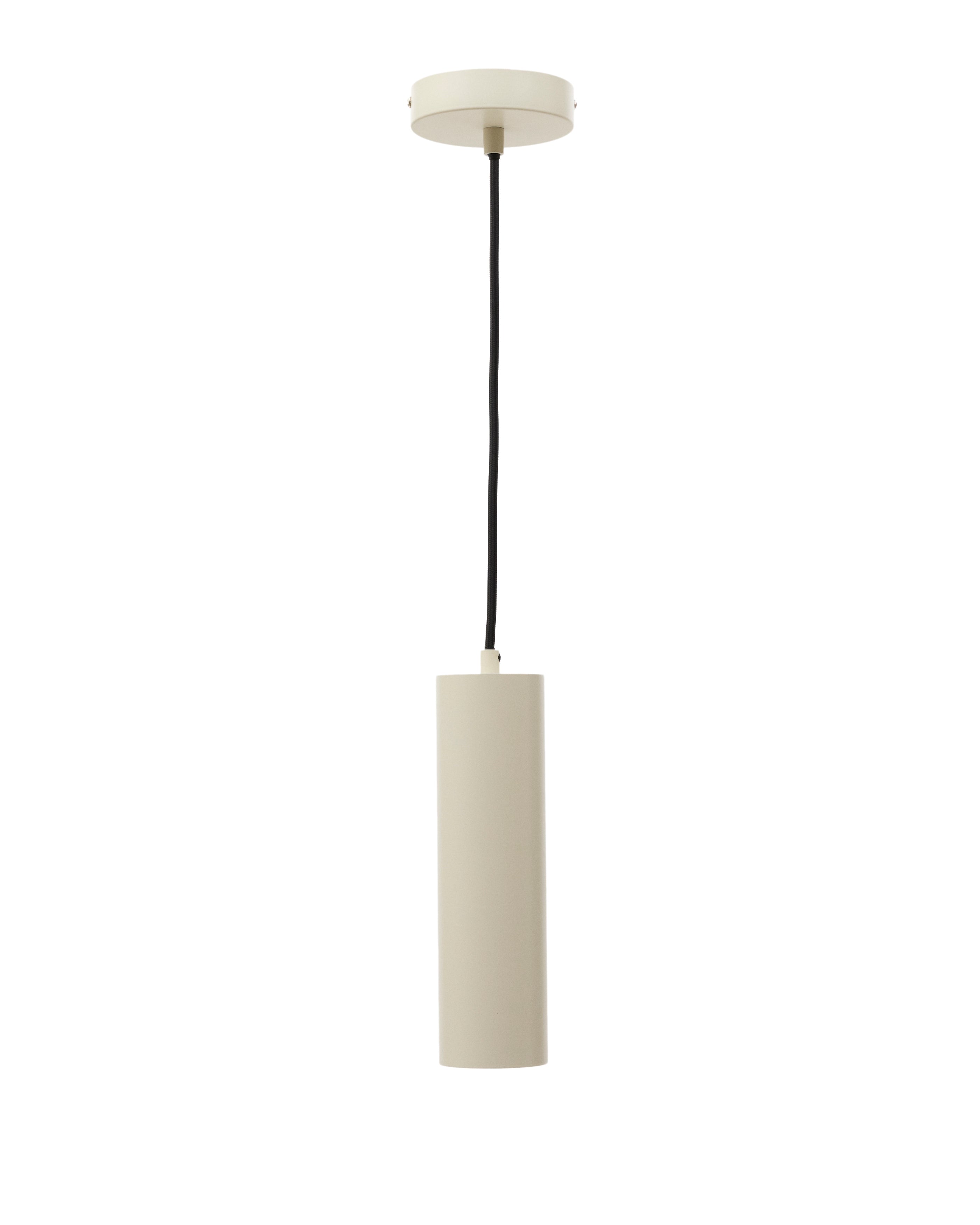 Andia aluminium ceiling lamp with beige painted finish - Product Image