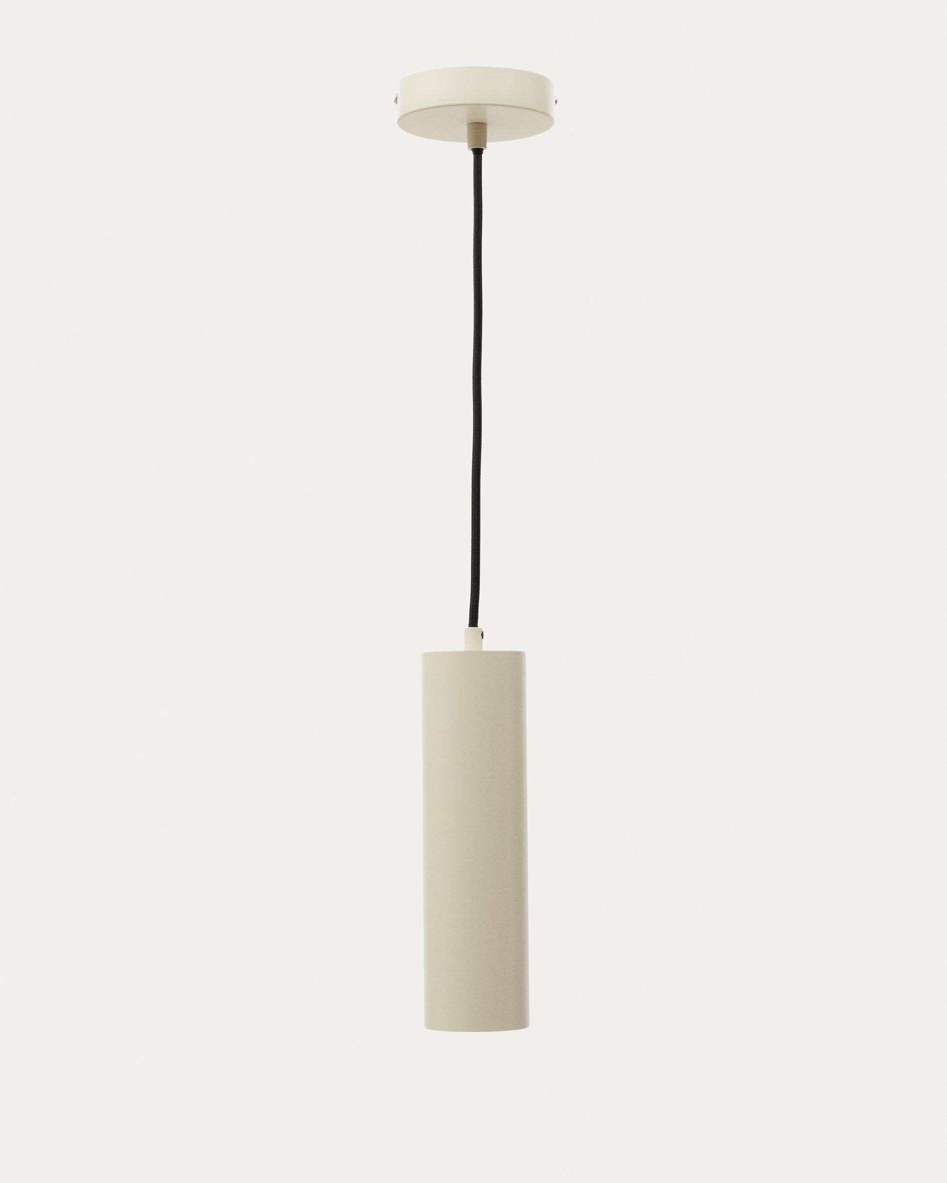 Andia aluminium ceiling lamp with beige painted finish - Product View