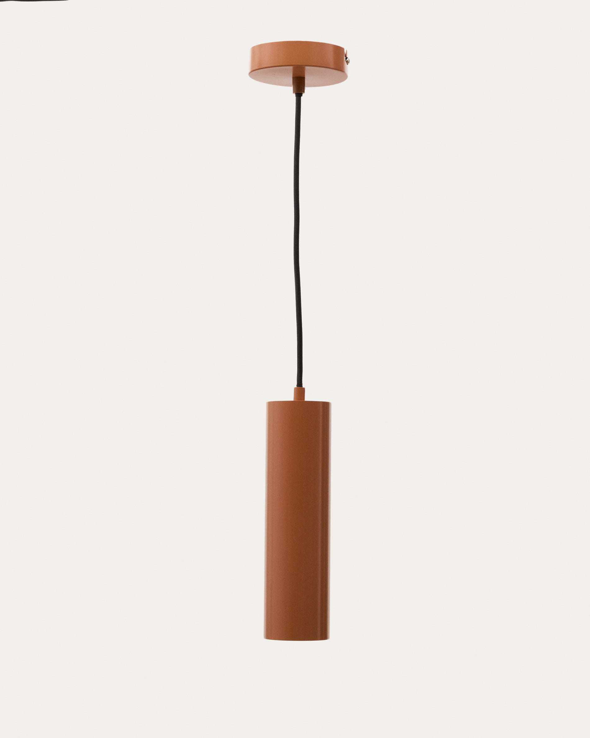 Andia aluminium ceiling lamp with terracotta painted finish - Product View