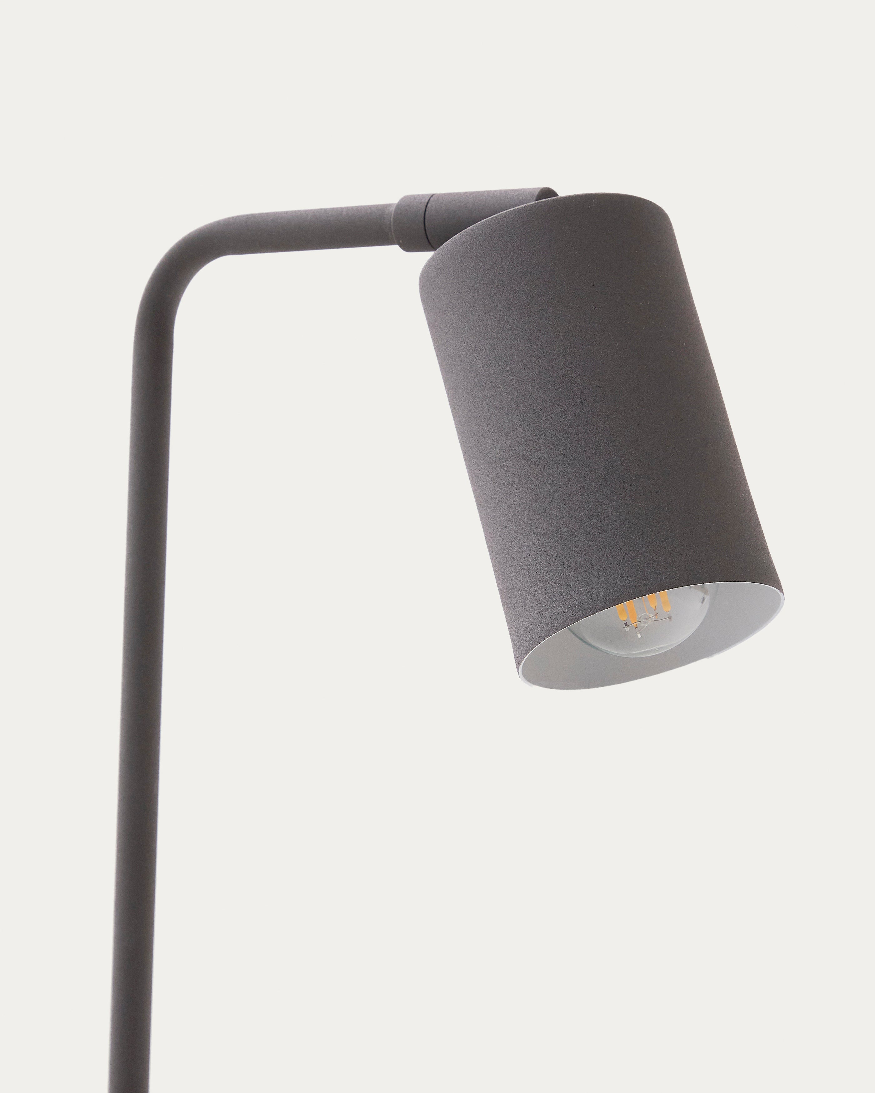 Manie metal desk lamp in metal with black cast-iron-effect finish - Detail