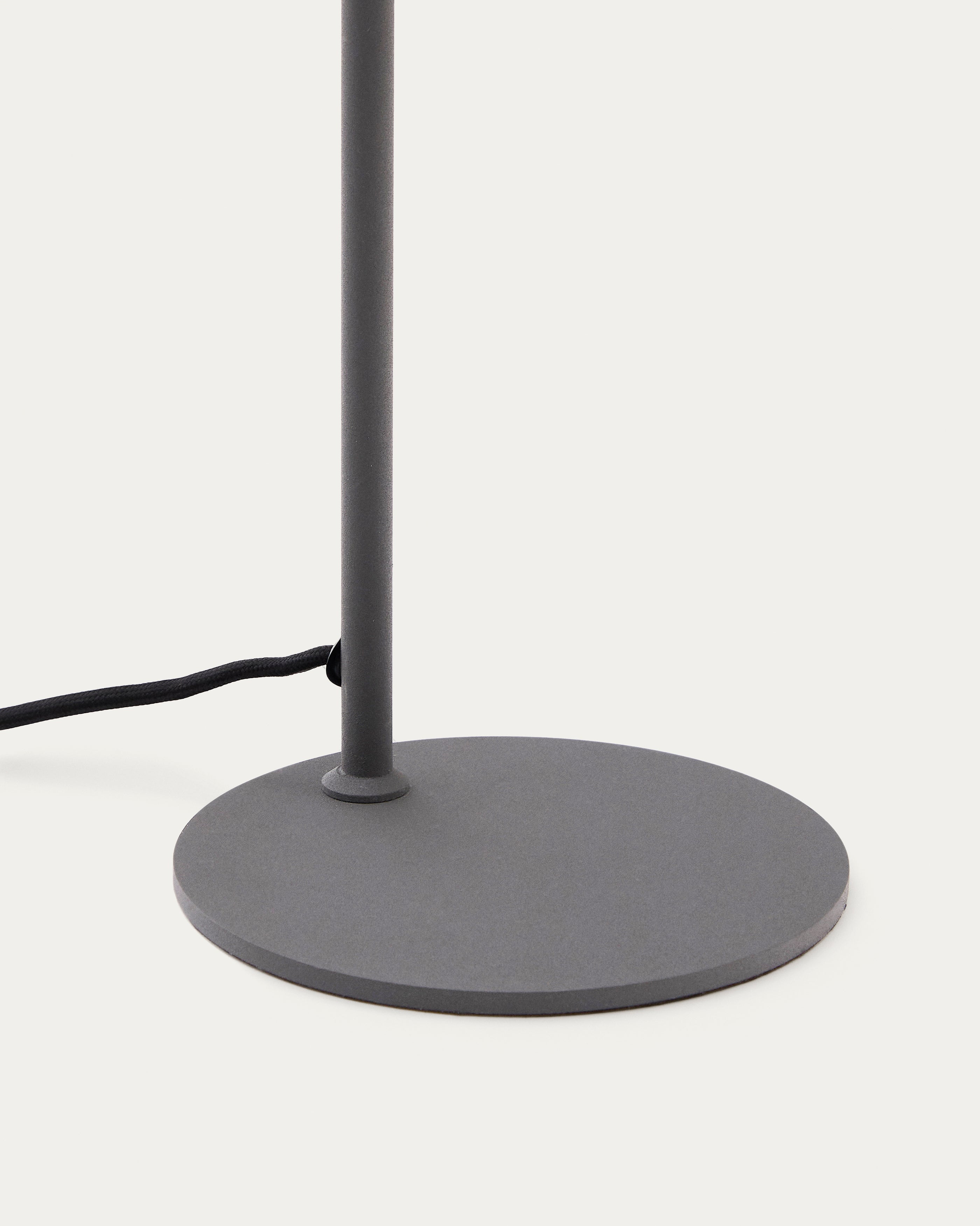 Manie metal desk lamp in metal with black cast-iron-effect finish - Detail