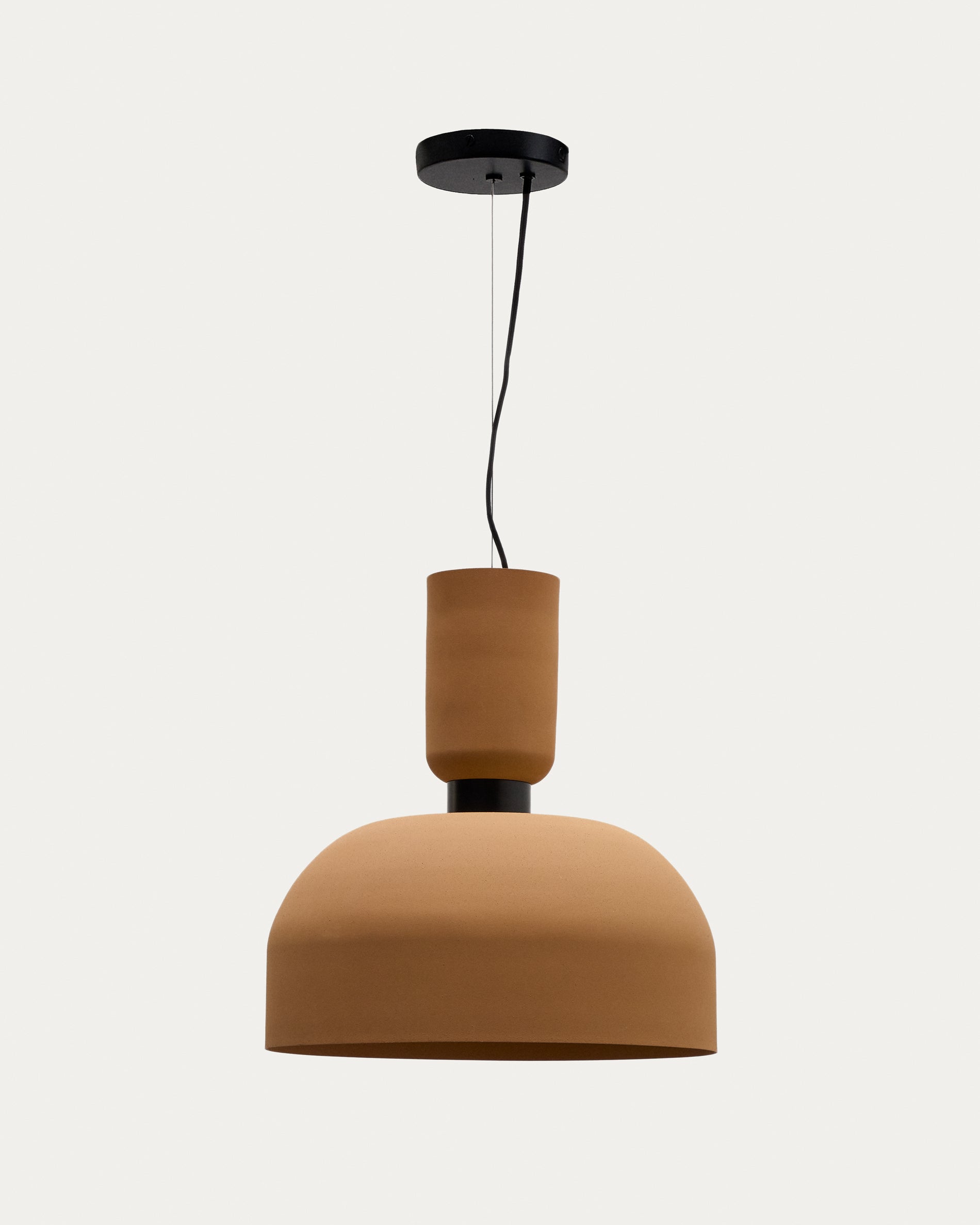 Nibla ceiling lamp in terracotta-effect metal Ø40cm - Product View