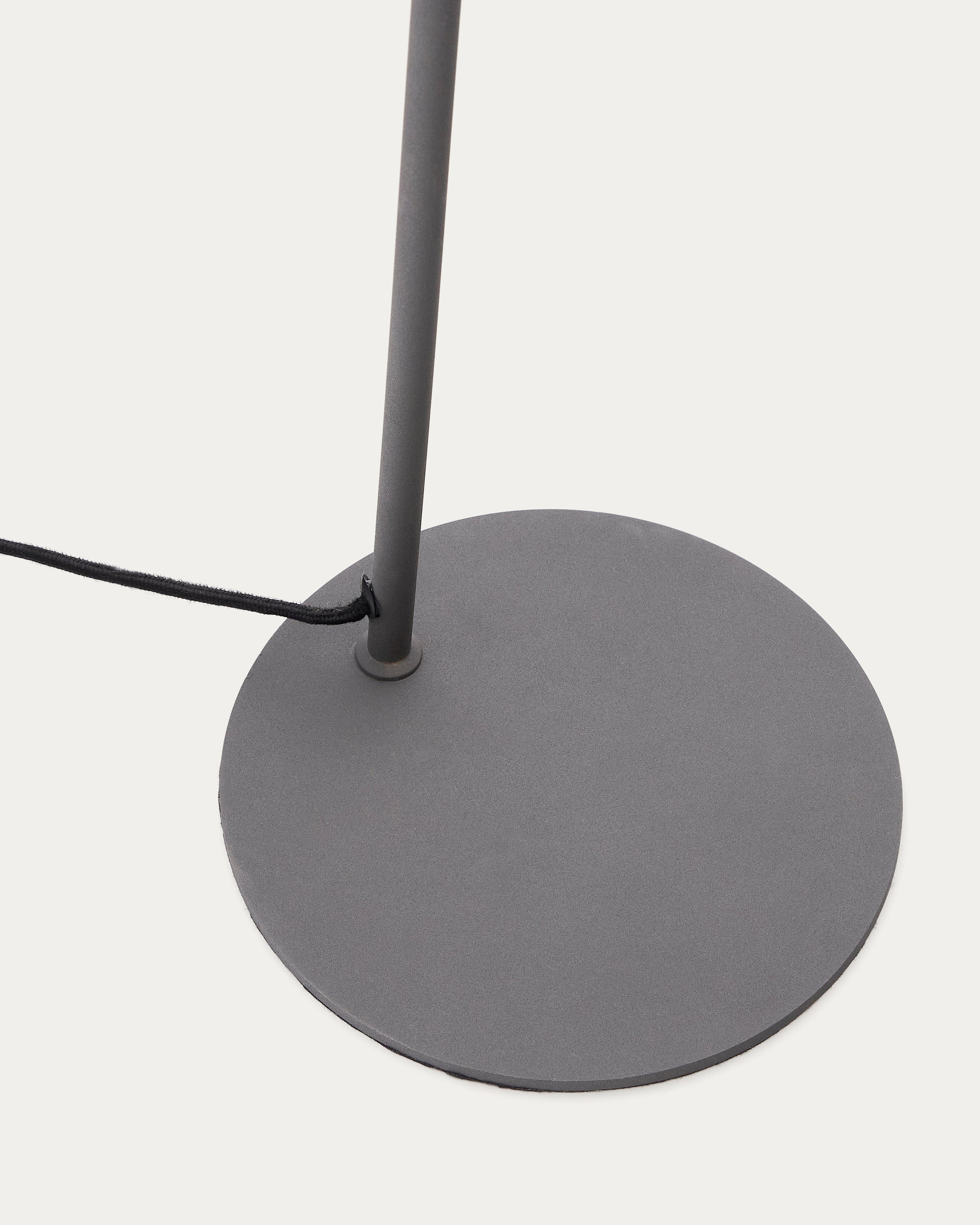 Manie metal floor lamp with black cast-iron-effect finish - Detail