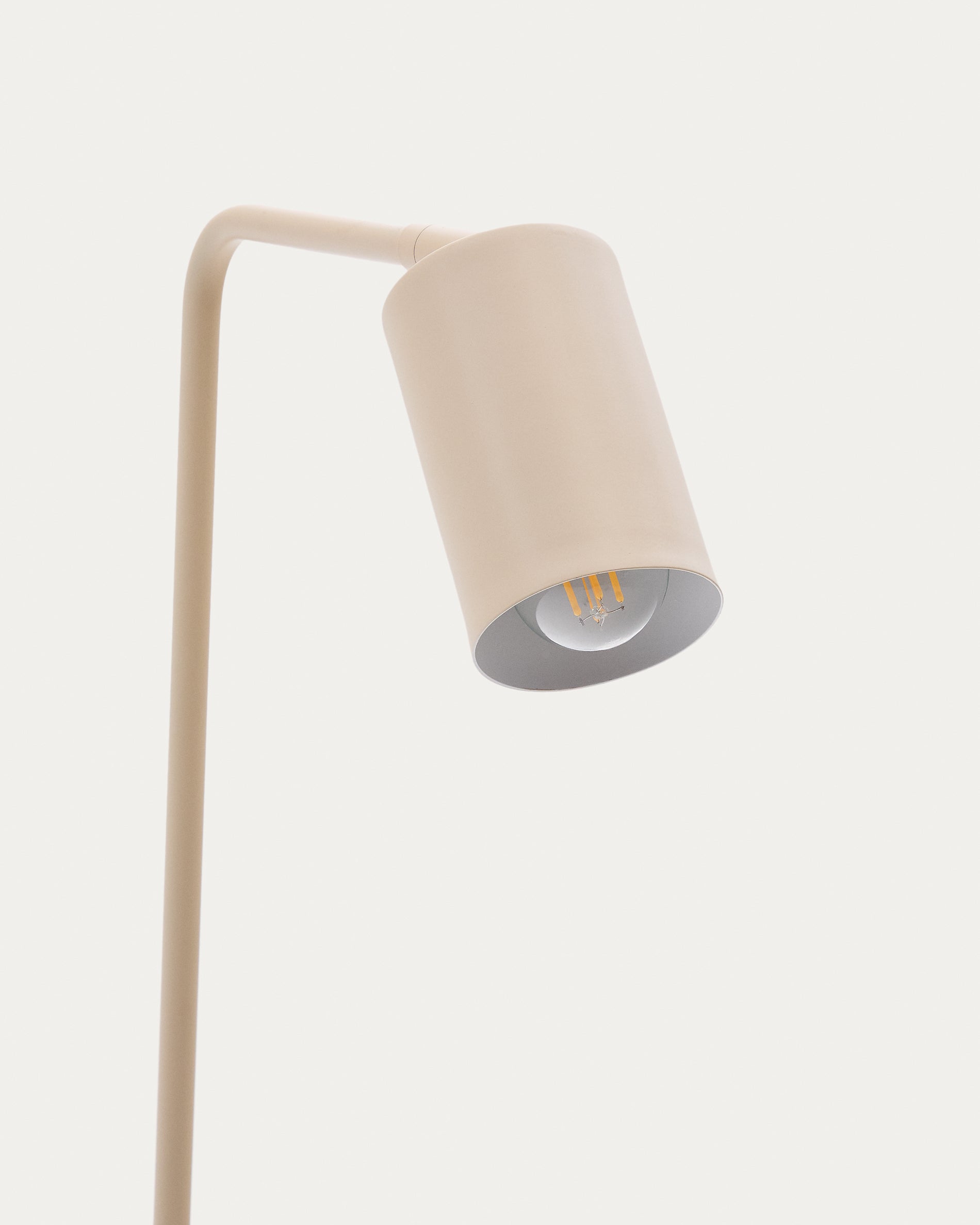 Manie metal floor lamp with beige textured finish - Detail