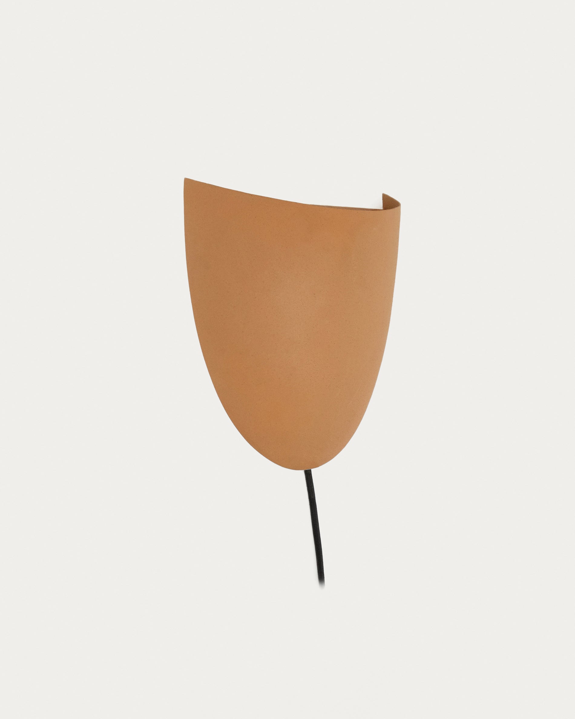 Nibla wall-mounted light fixture in terracotta-effect metal - Product View