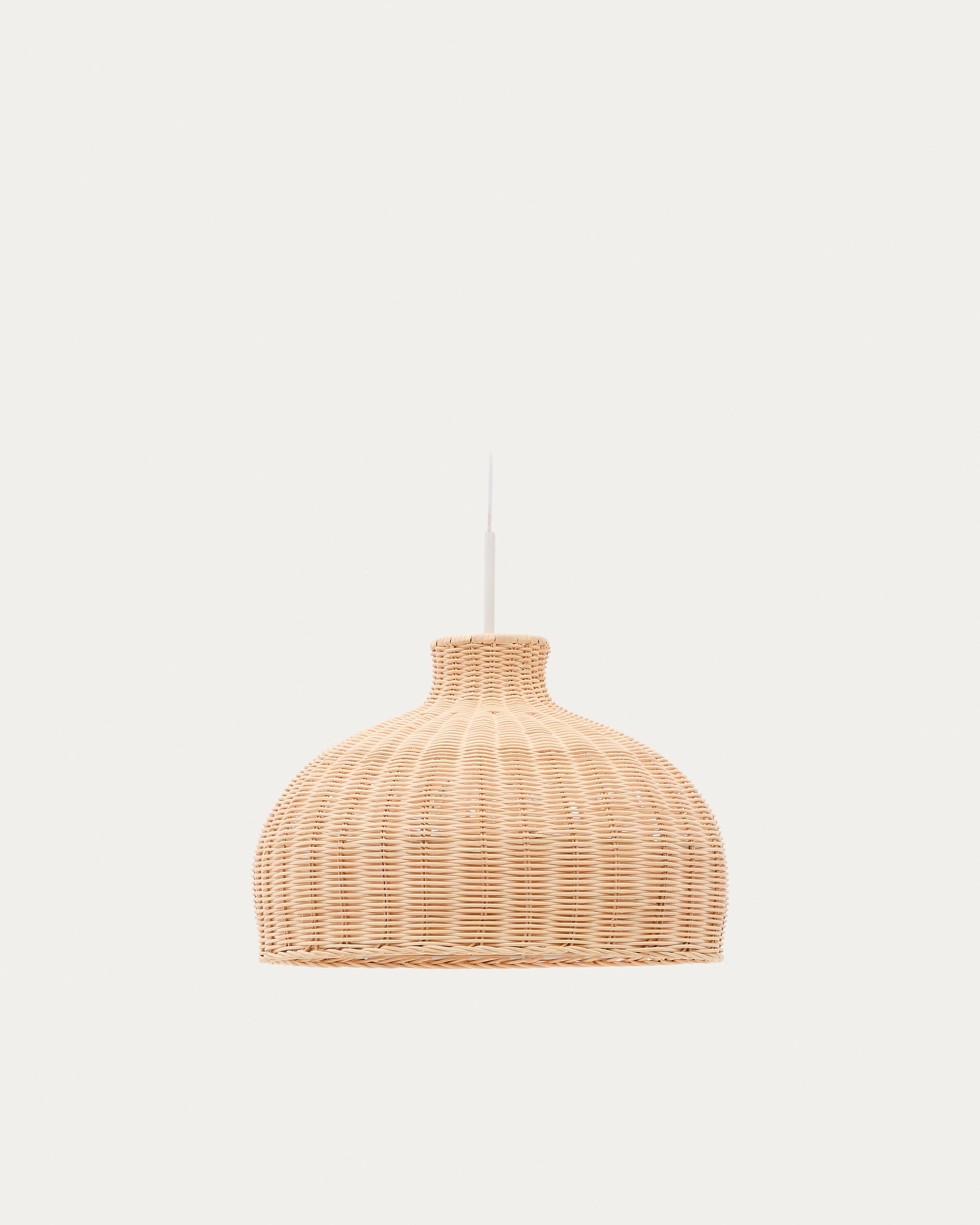 Ennia rattan lamp shade with light finish Ø38cm - Product View