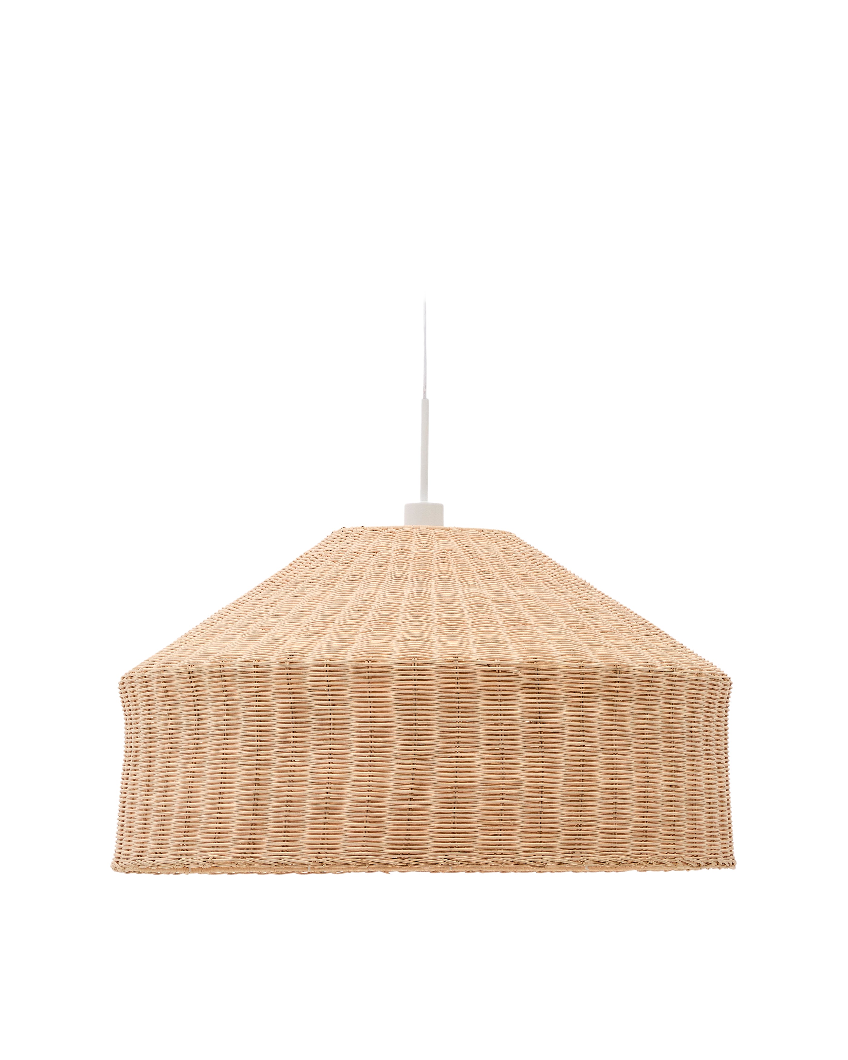 Ennia rattan lamp shade with light finish Ø65cm - Product Image
