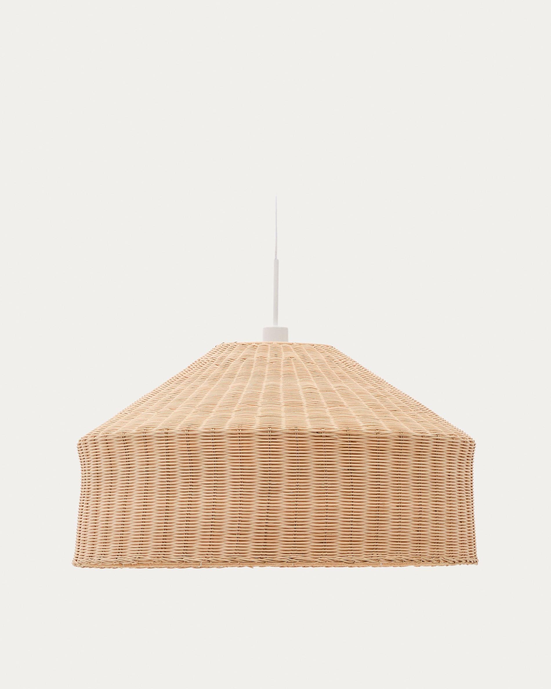 Ennia rattan lamp shade with light finish Ø65cm - Product View