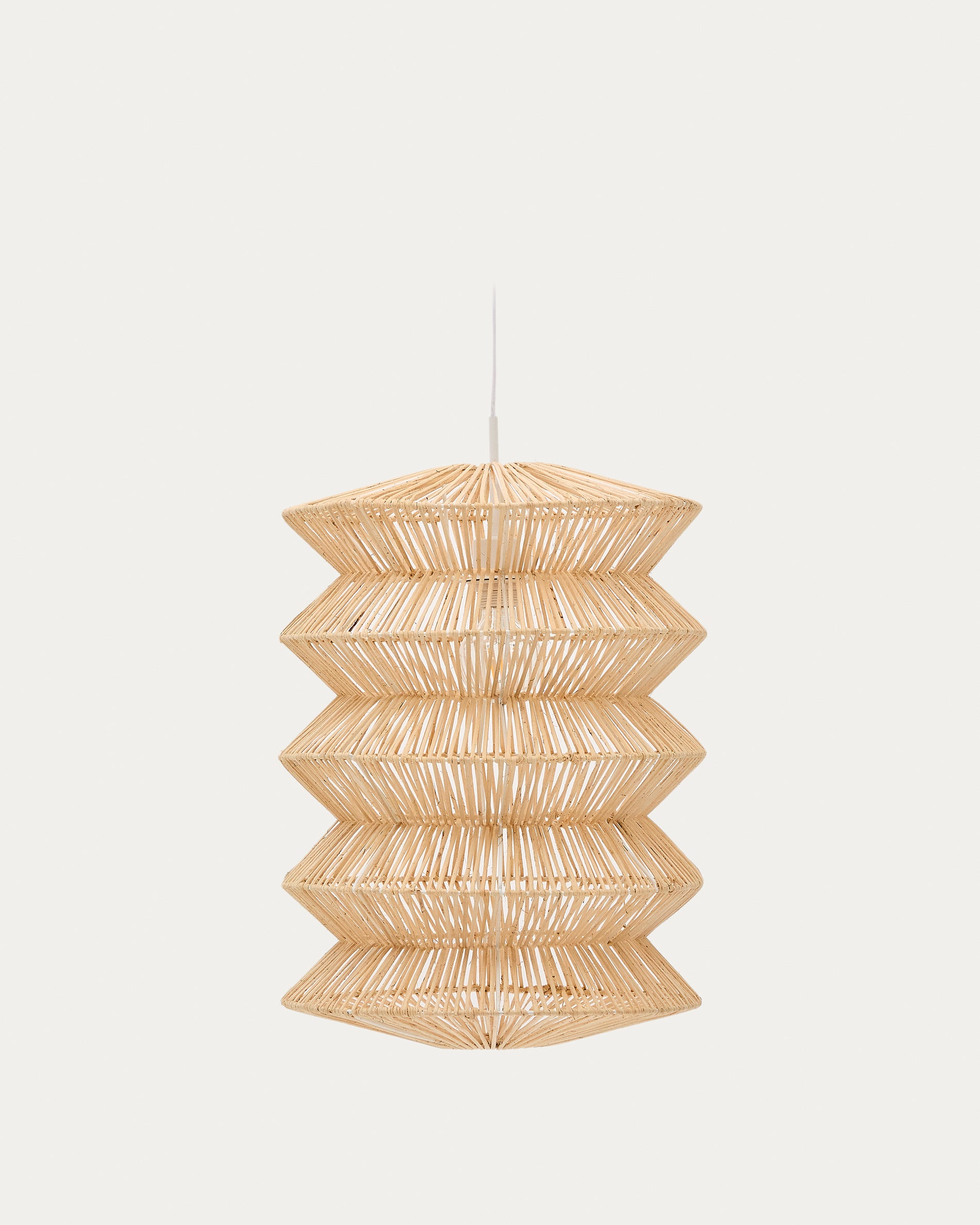 Dakit ceiling lamp shade in rattan with light finish 40 x 55cm - Product View