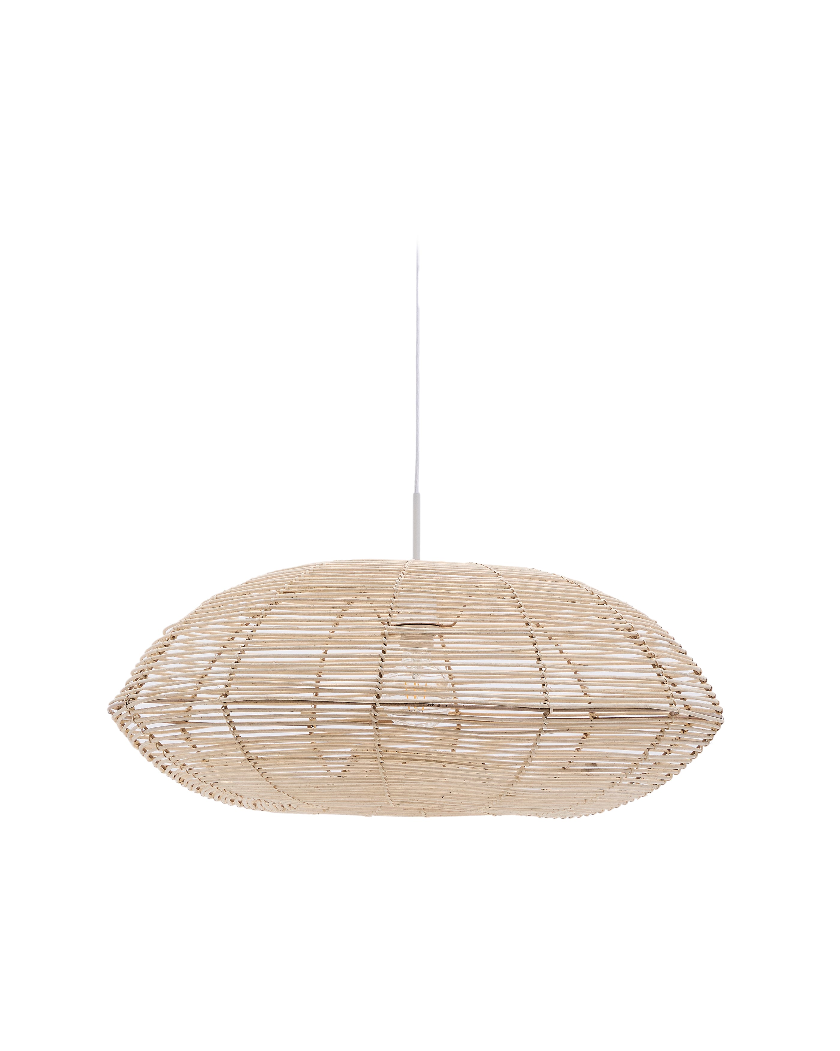 Flaro rattan ceiling lamp shade with light finish Ø70cm - Product Image