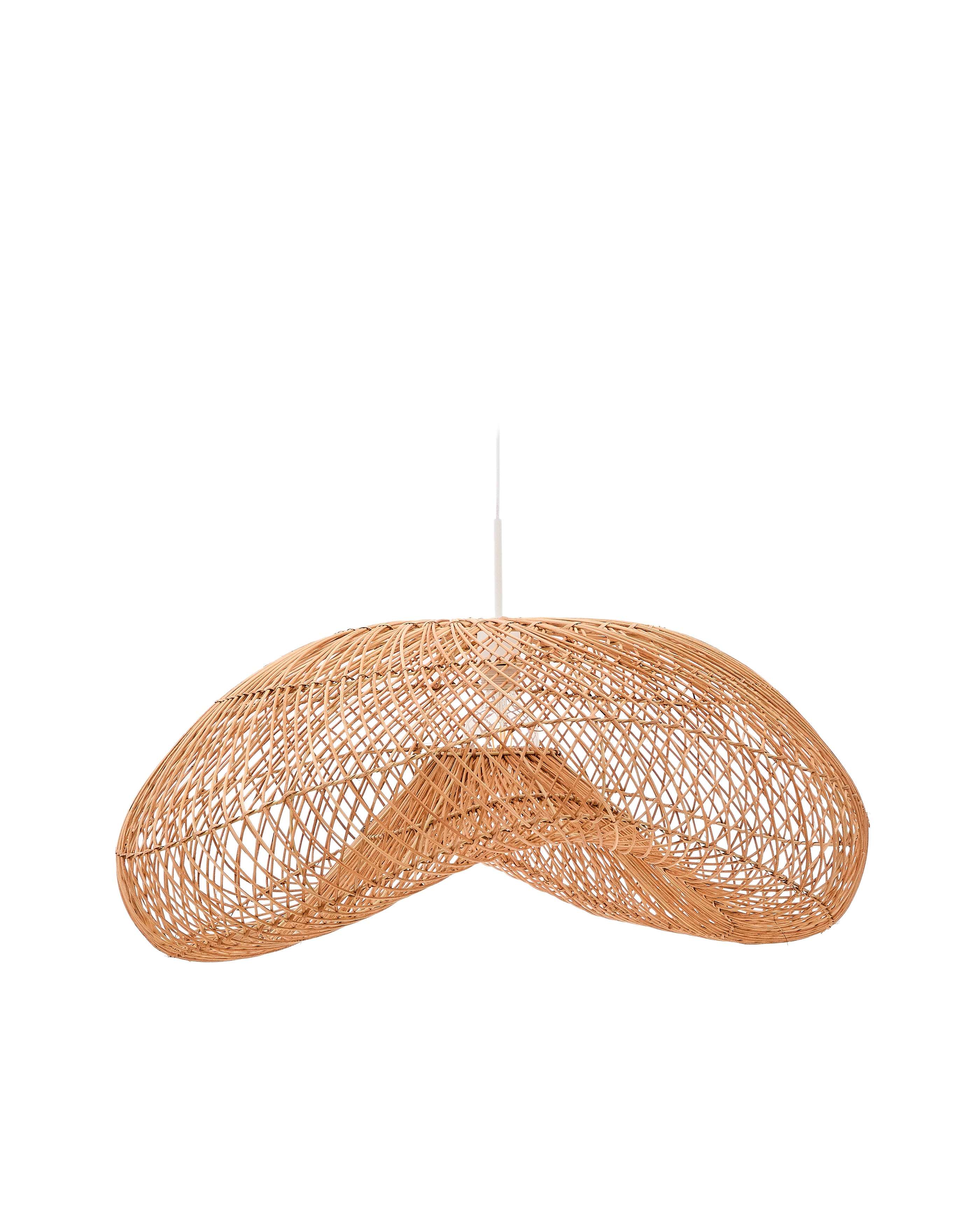 Isora rattan ceiling lamp shade with natural finish 80 x 35cm - Product Image