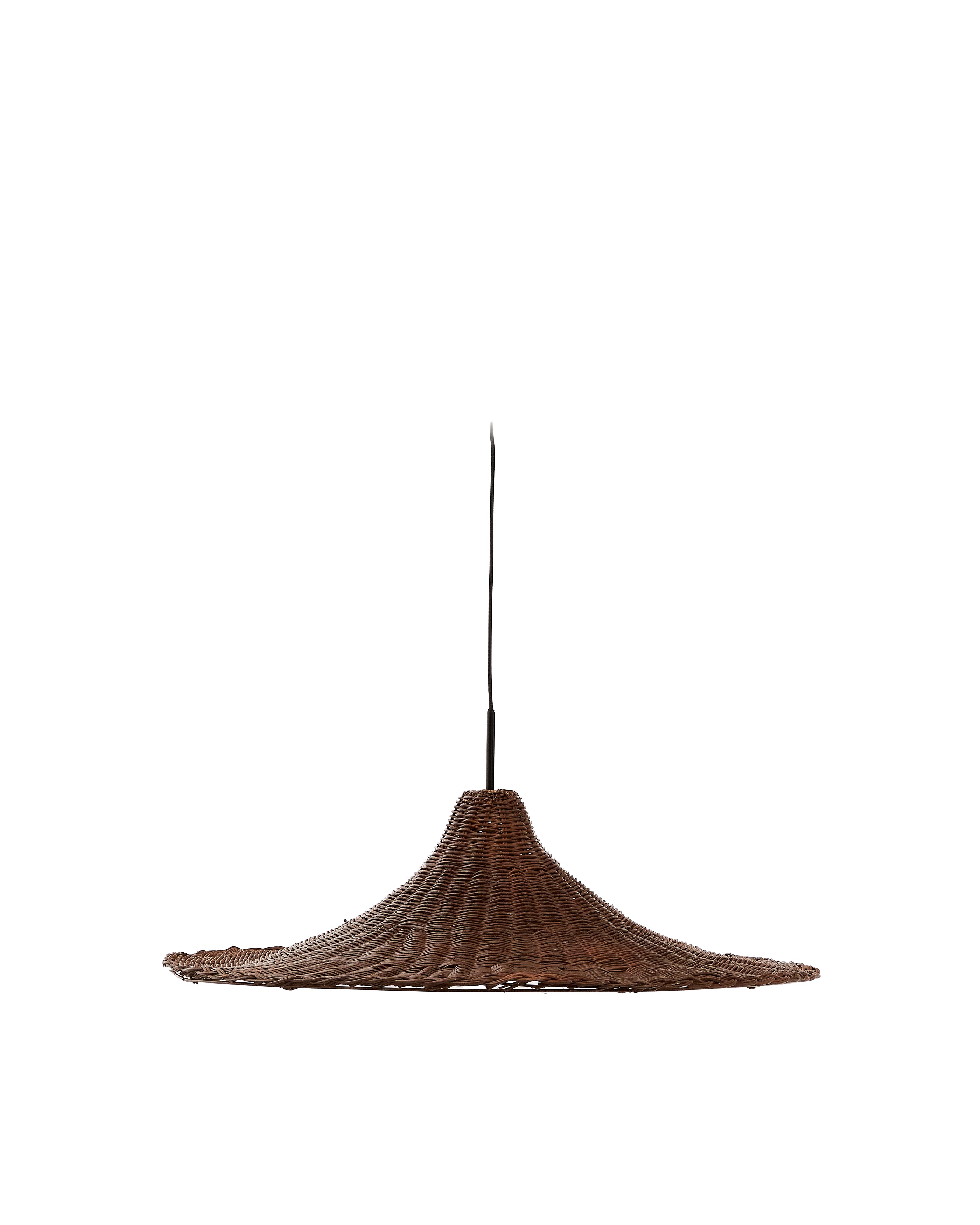 Bladia rattan ceiling lamp shade with brown finish Ø70cm - Product Image