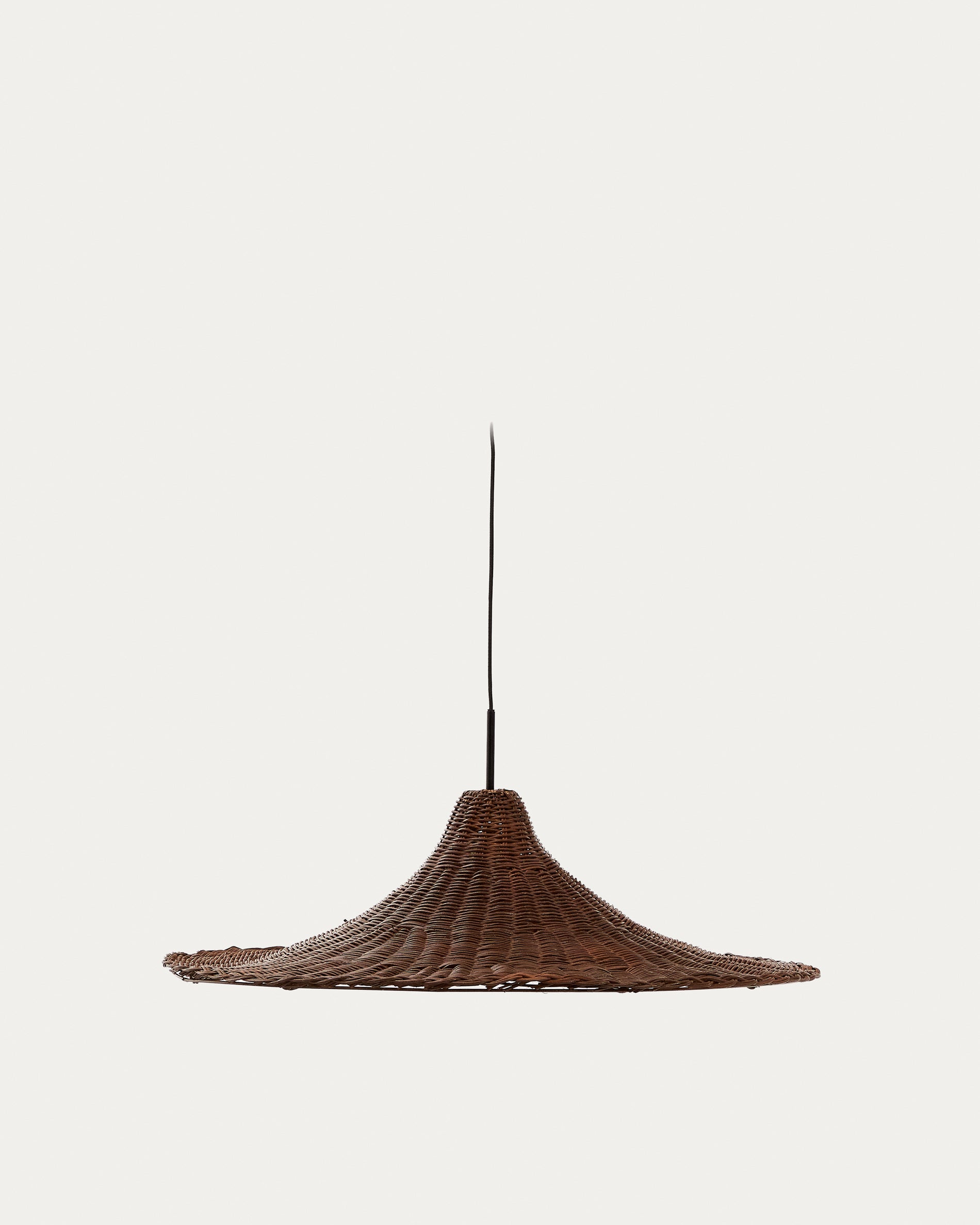 Bladia rattan ceiling lamp shade with brown finish Ø70cm - Product View