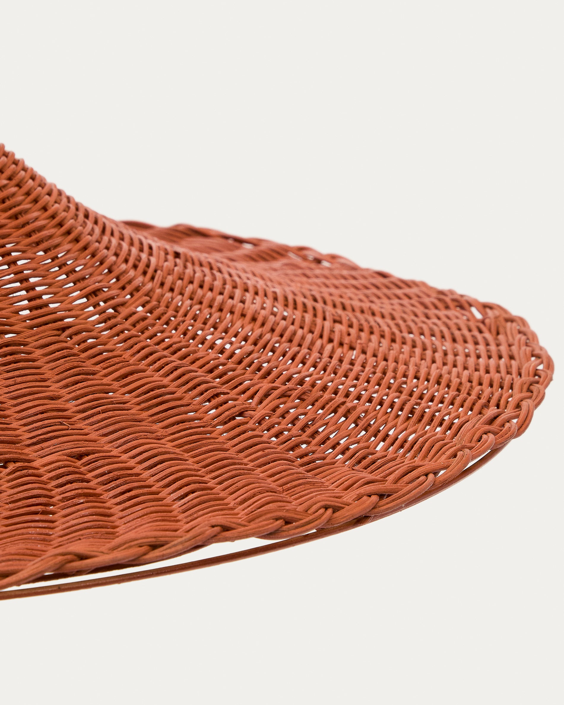 Bladia rattan ceiling lamp shade with terracotta finish Ø70cm - Detail