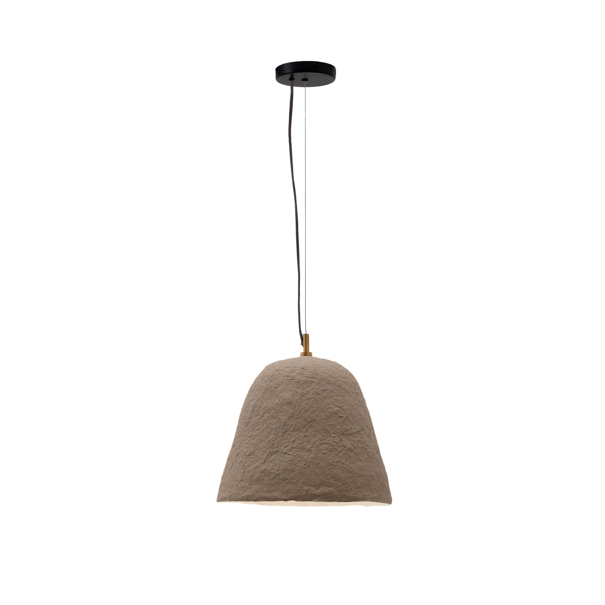 Lisora ceiling lamp in brown papier-mâché Ø25cm - Product Image