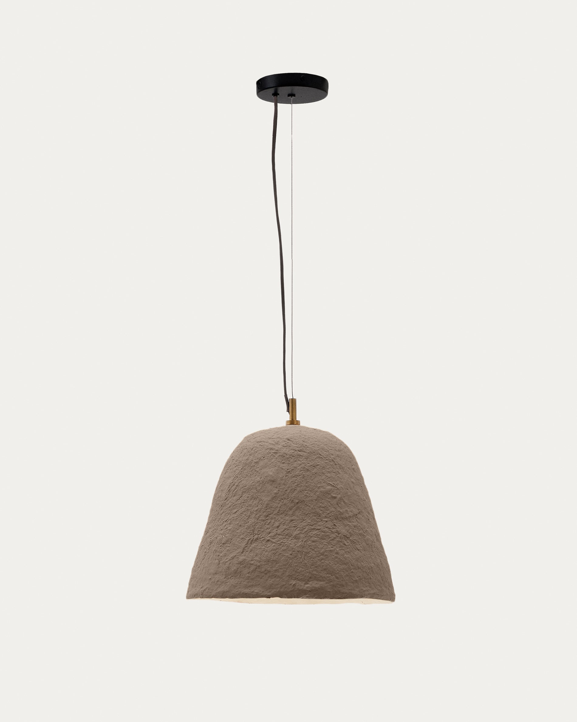Lisora ceiling lamp in brown papier-mâché Ø25cm - Product View