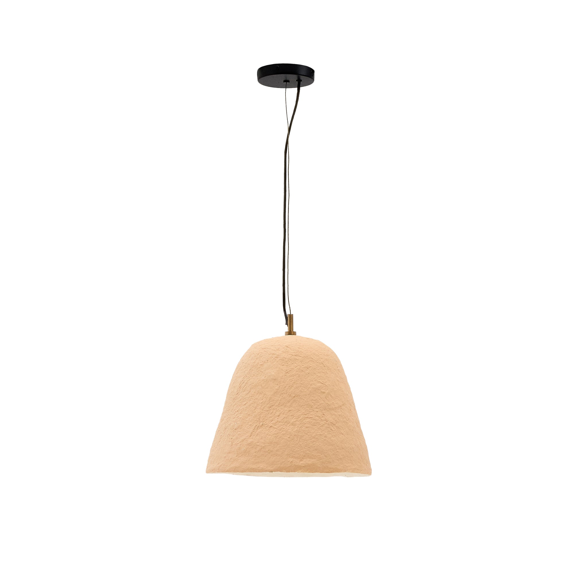 Lisora ceiling lamp in beige papier-mâché Ø25cm - Product Image