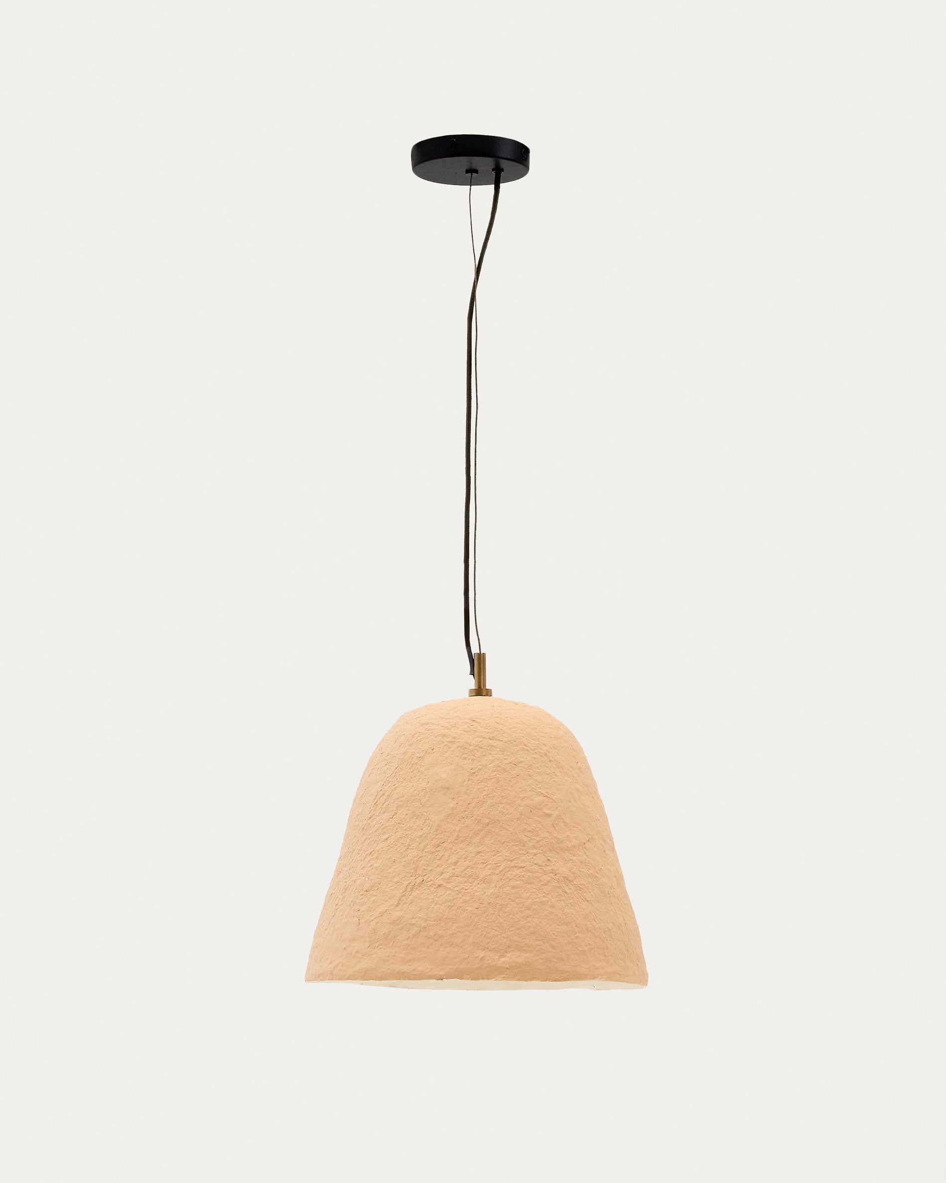 Lisora ceiling lamp in beige papier-mâché Ø25cm - Product View