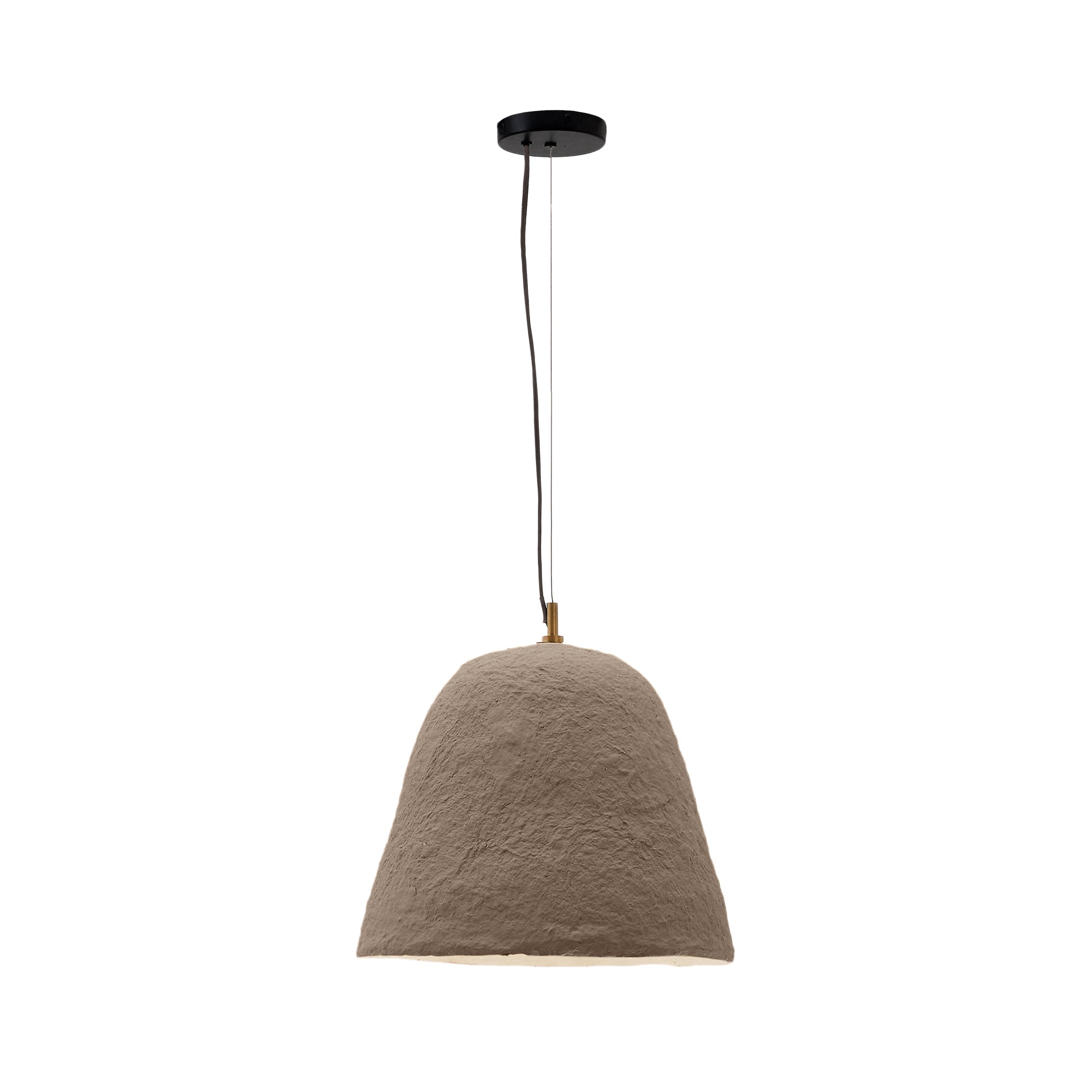 Lisora ceiling lamp in brown papier-mâché Ø35cm - Product Image