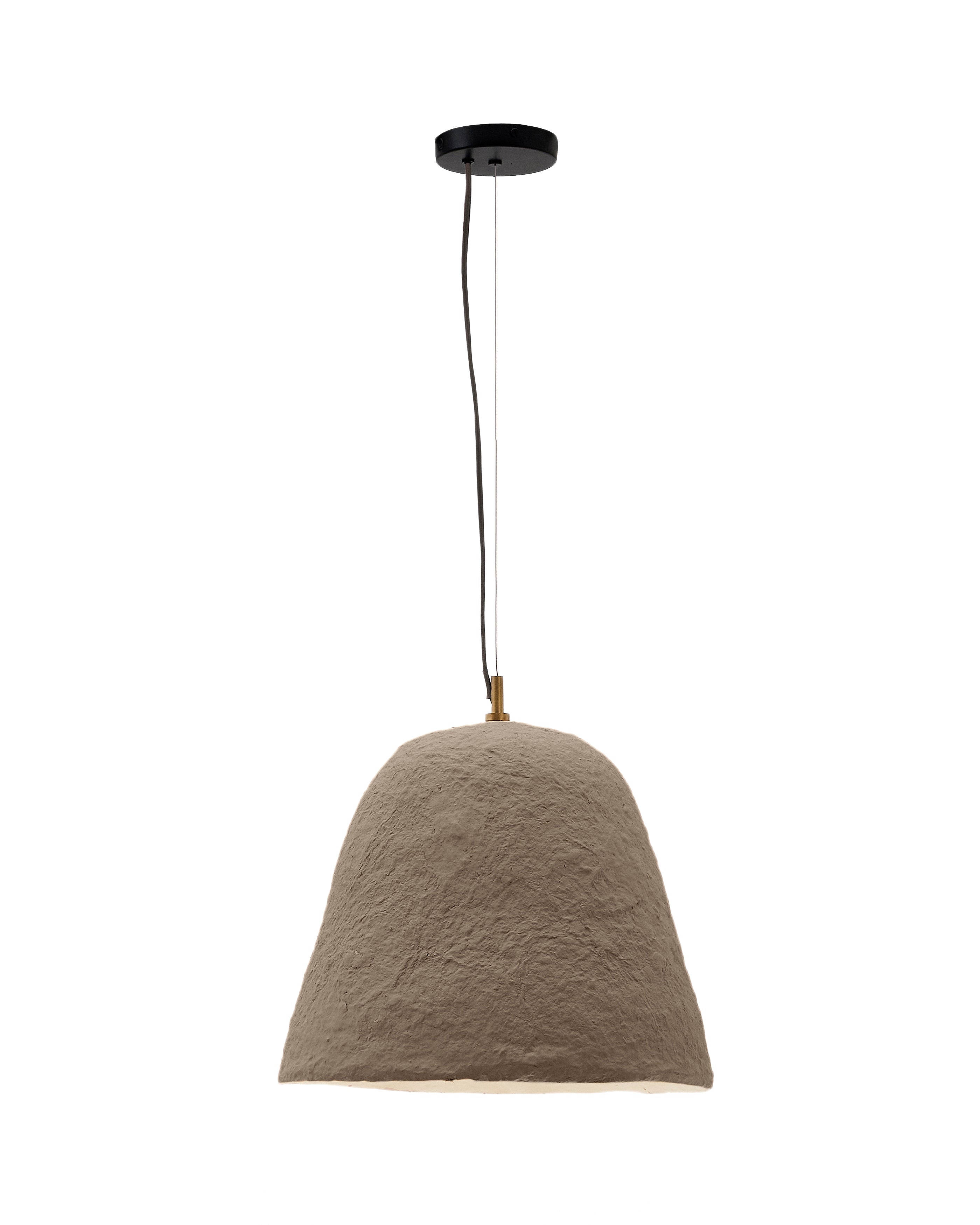 Lisora ceiling lamp in brown papier-mâché Ø35cm - Product Image
