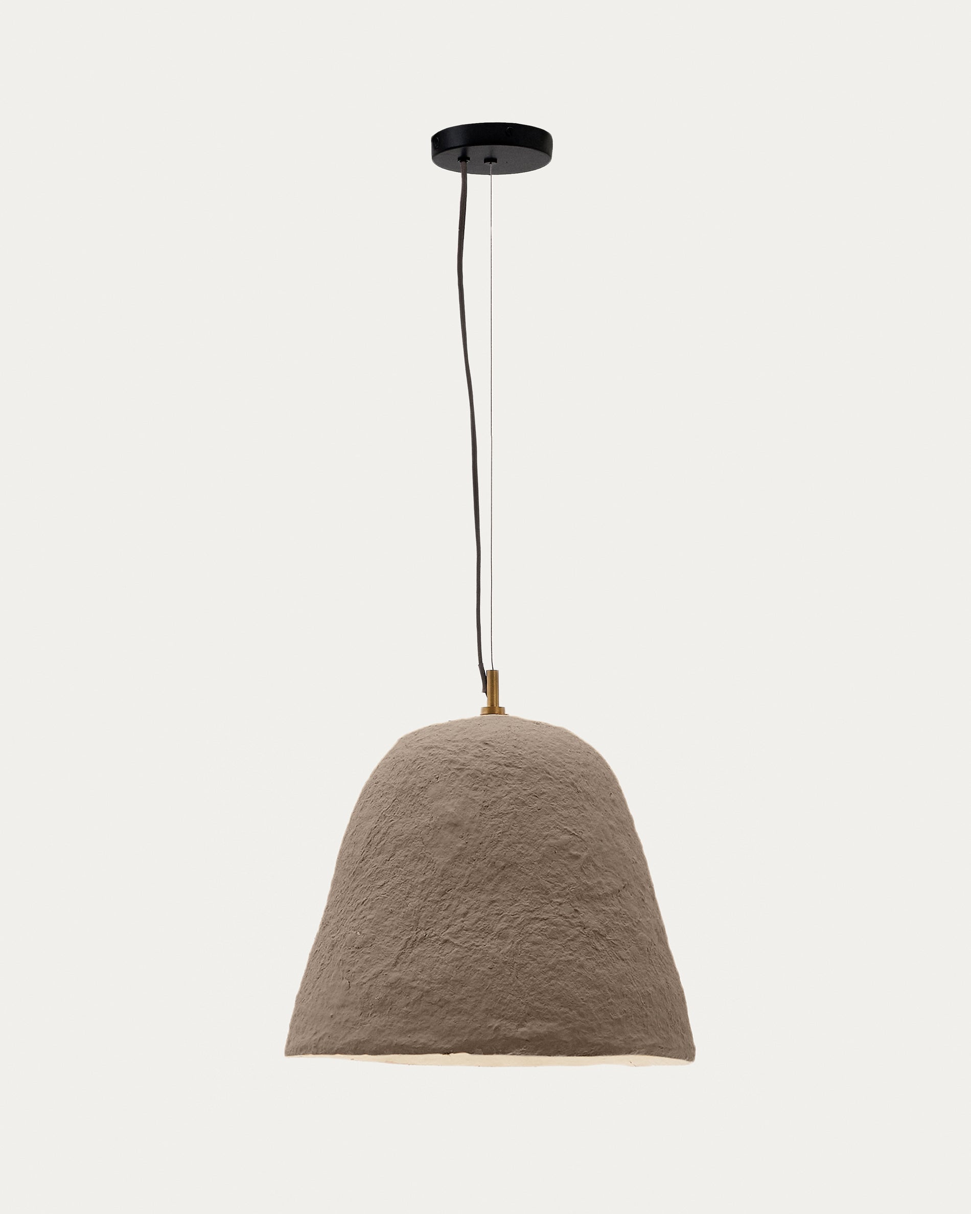 Lisora ceiling lamp in brown papier-mâché Ø35cm - Product View