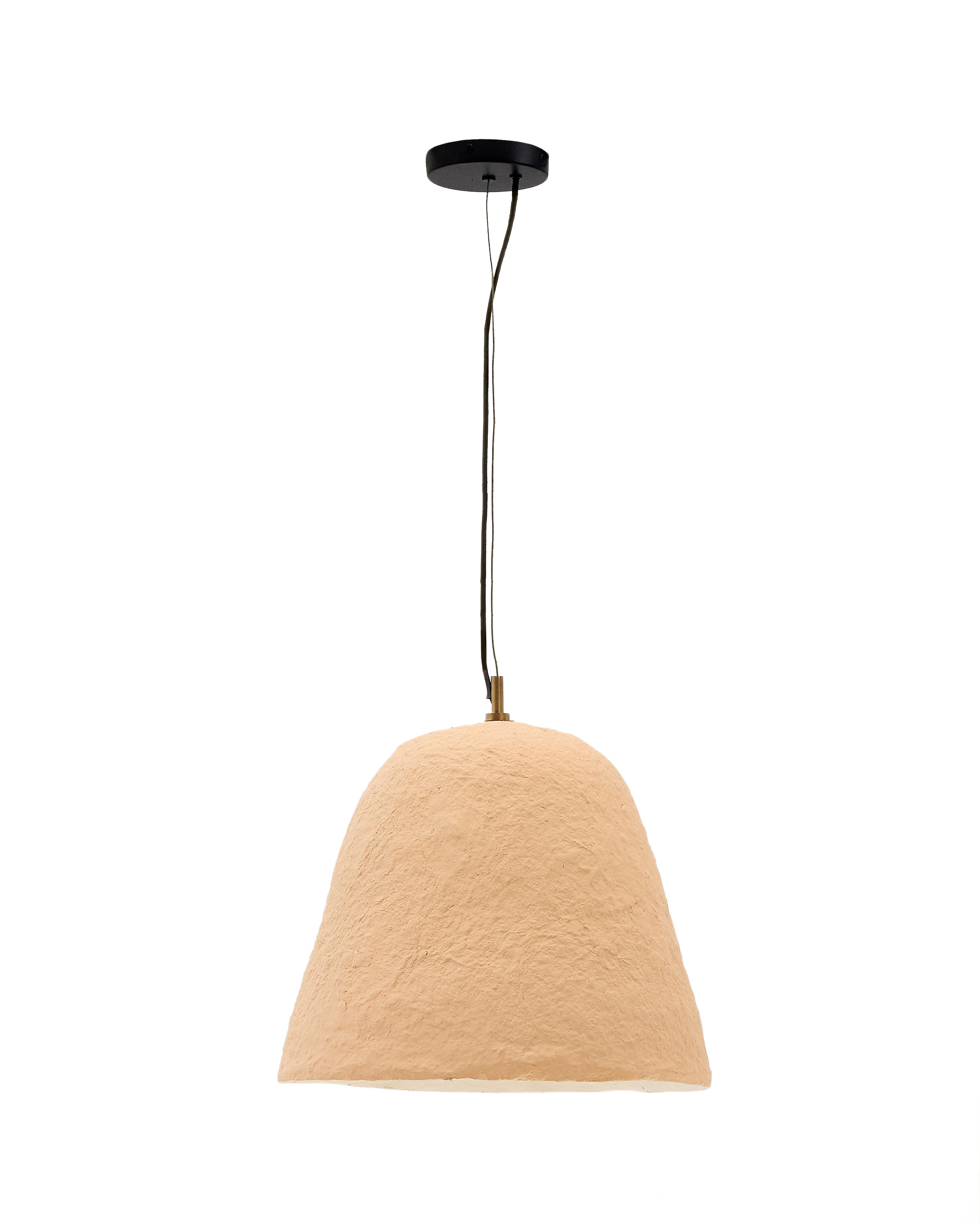 Lisora ceiling lamp in beige papier-mâché Ø35cm - Product Image