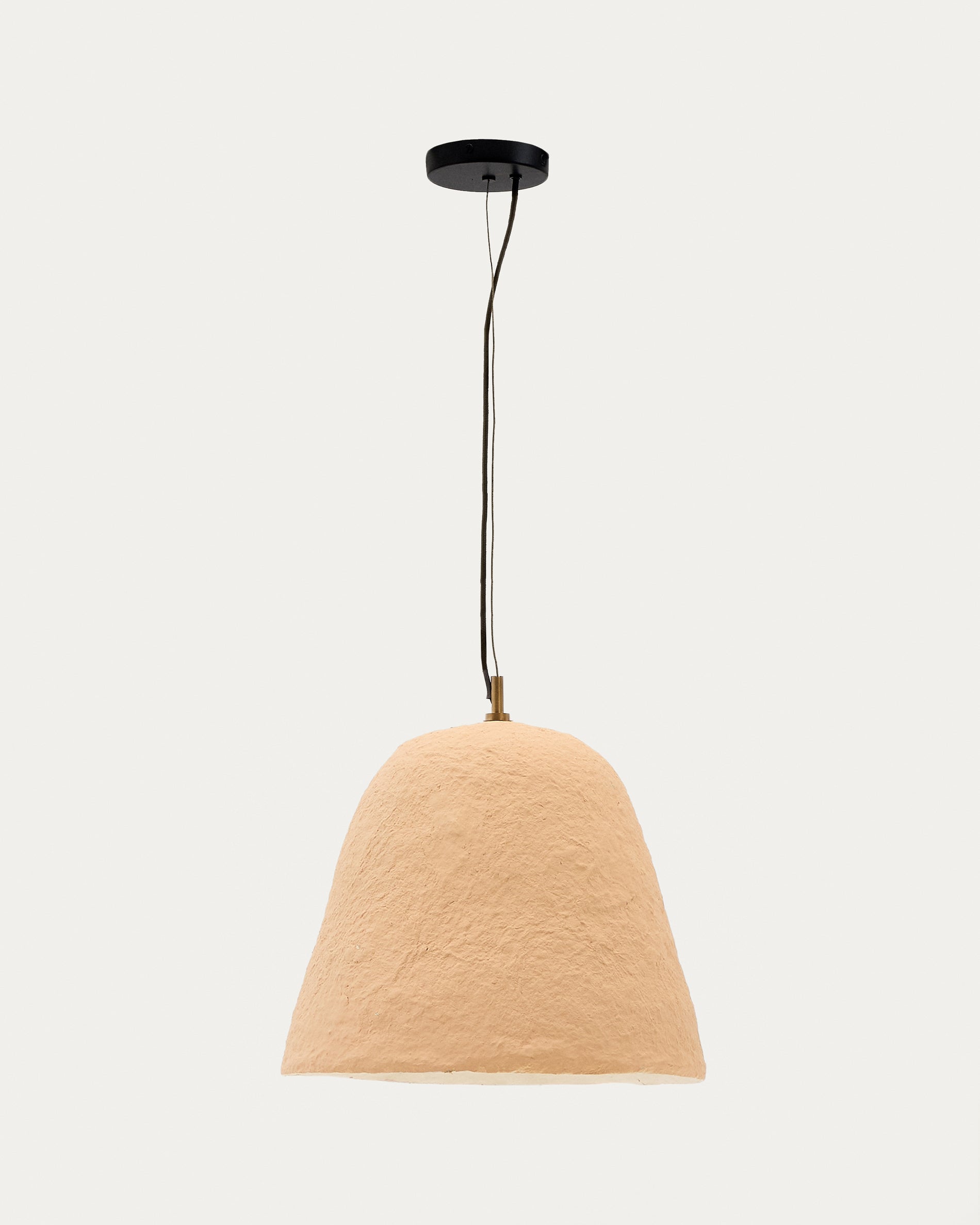Lisora ceiling lamp in beige papier-mâché Ø35cm - Product View