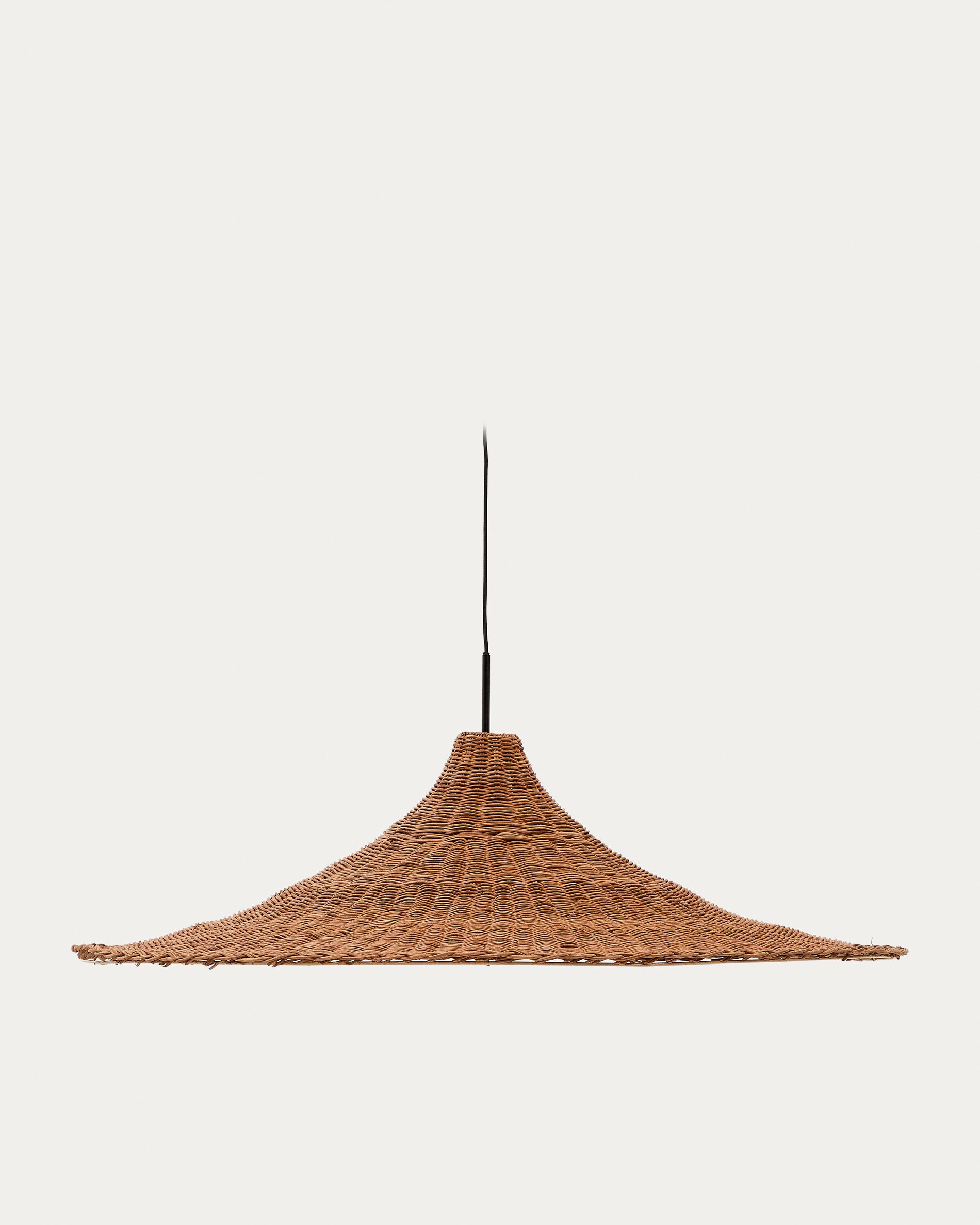 Bladia rattan ceiling lamp shade with natural finish Ø90cm - Product View