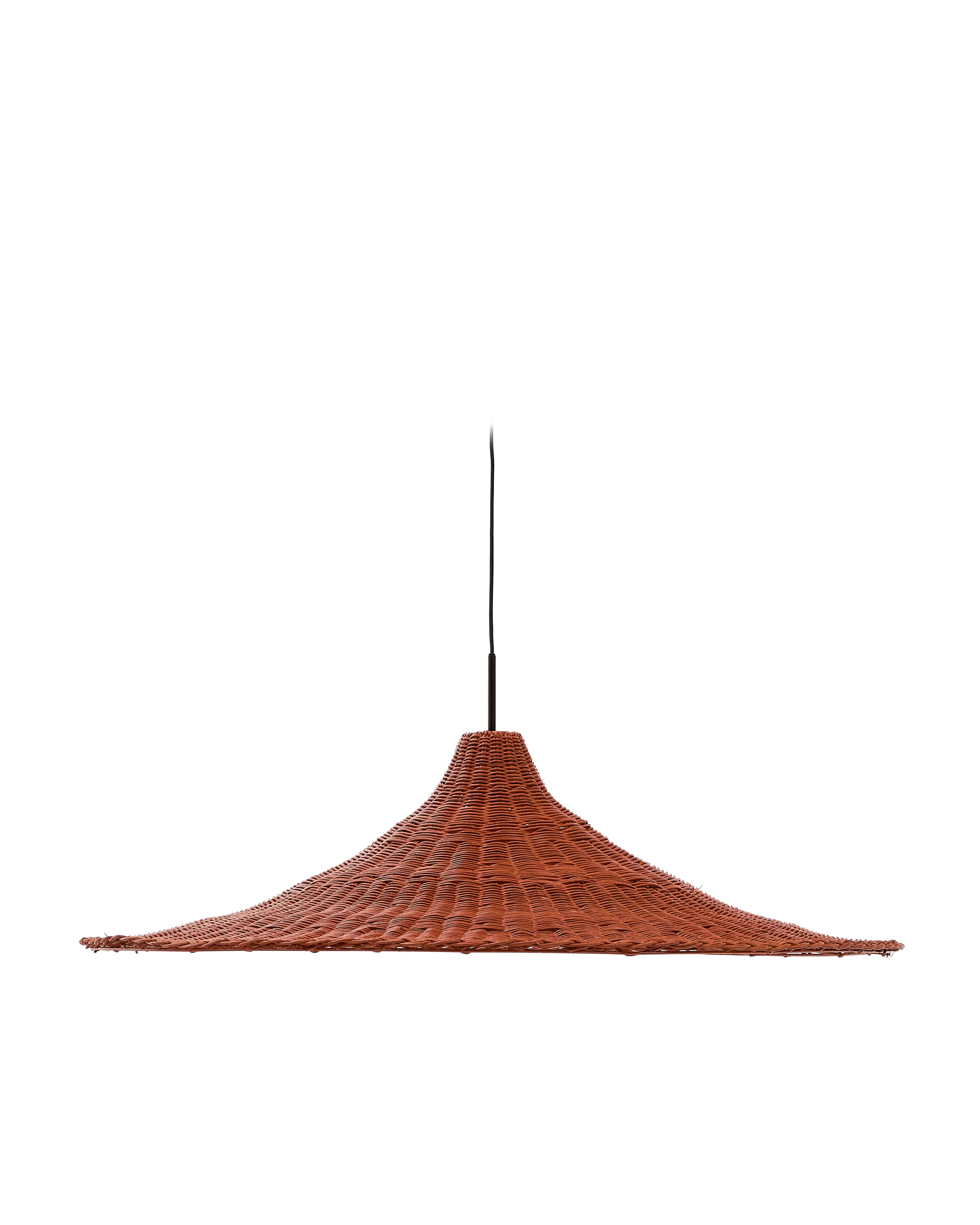 Bladia rattan ceiling lamp shade with terracotta finish Ø90cm - Product Image