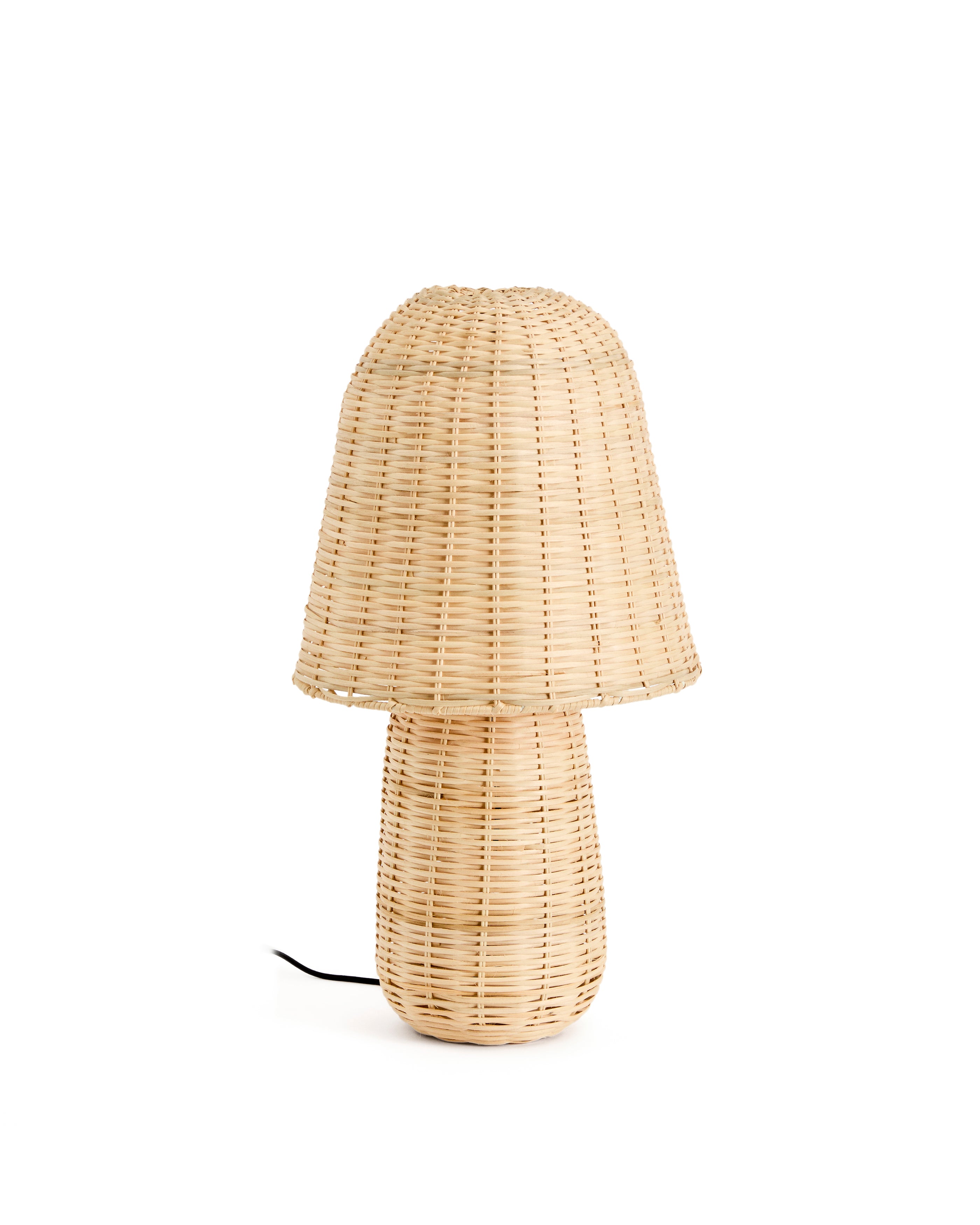Neuda rattan table lamp with light finish - Product Image