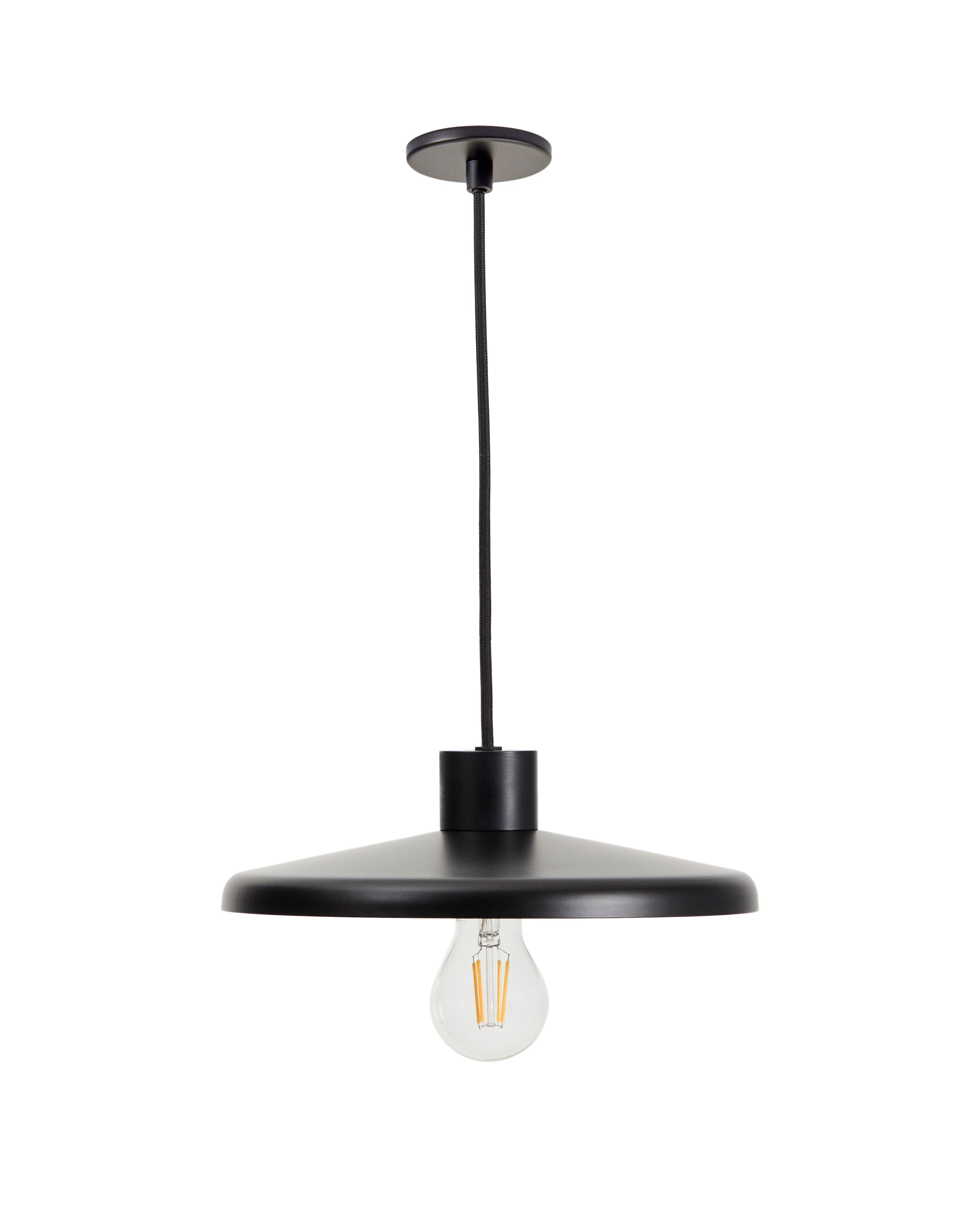 Nuvira ceiling lamp in black satin metal - Product Image