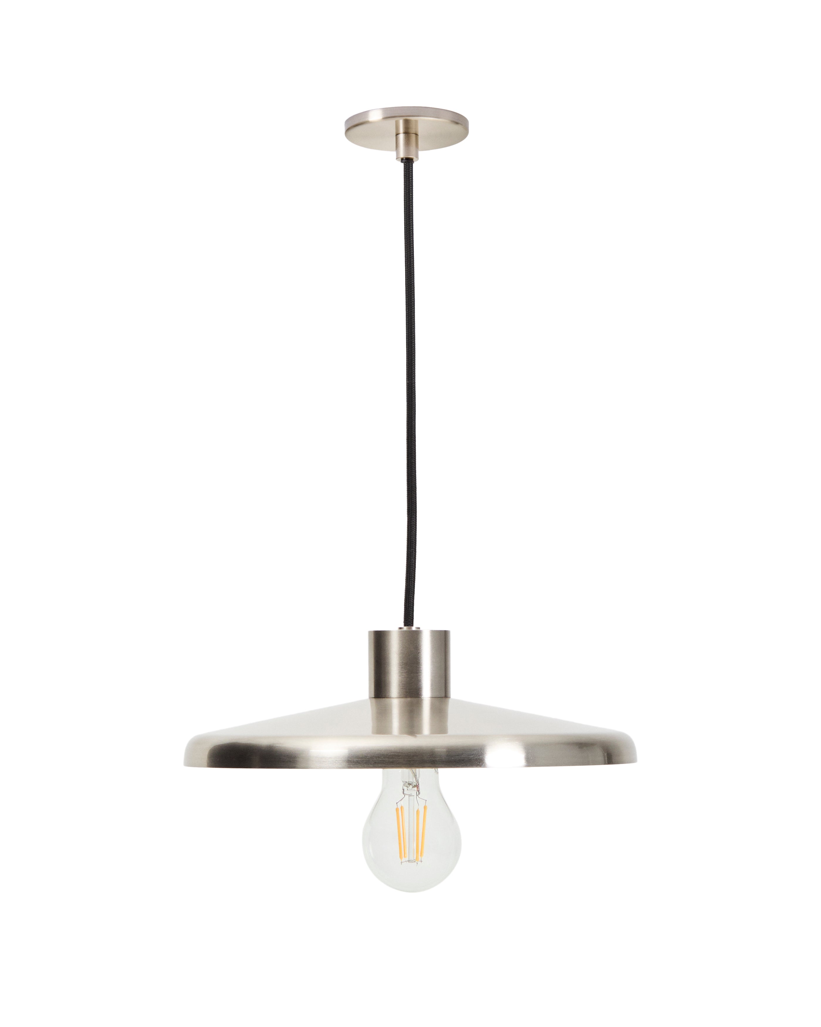 Nuvira ceiling lamp in light grey brushed metal - Product Image
